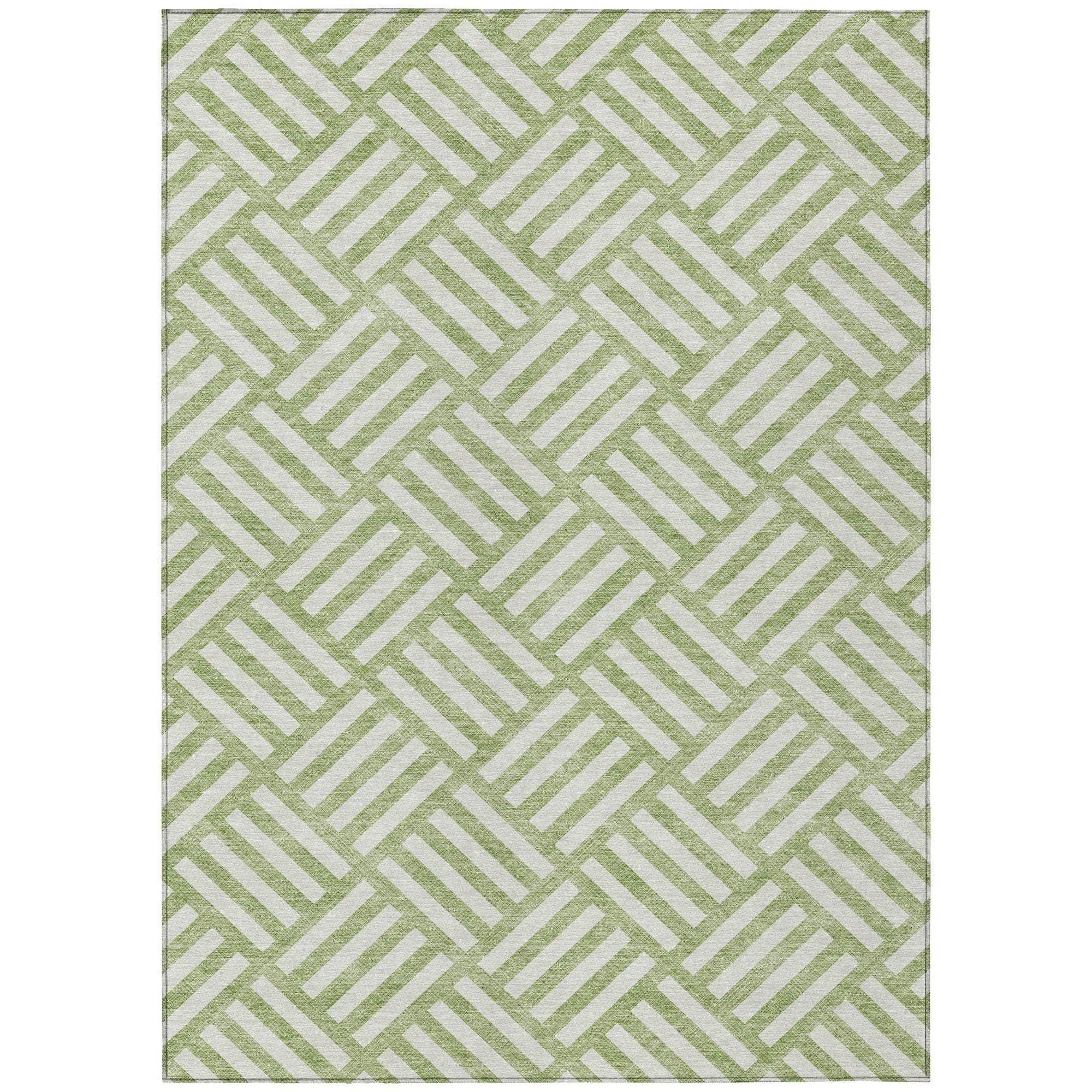 Machine Made ACN620 Aloe Green Rugs