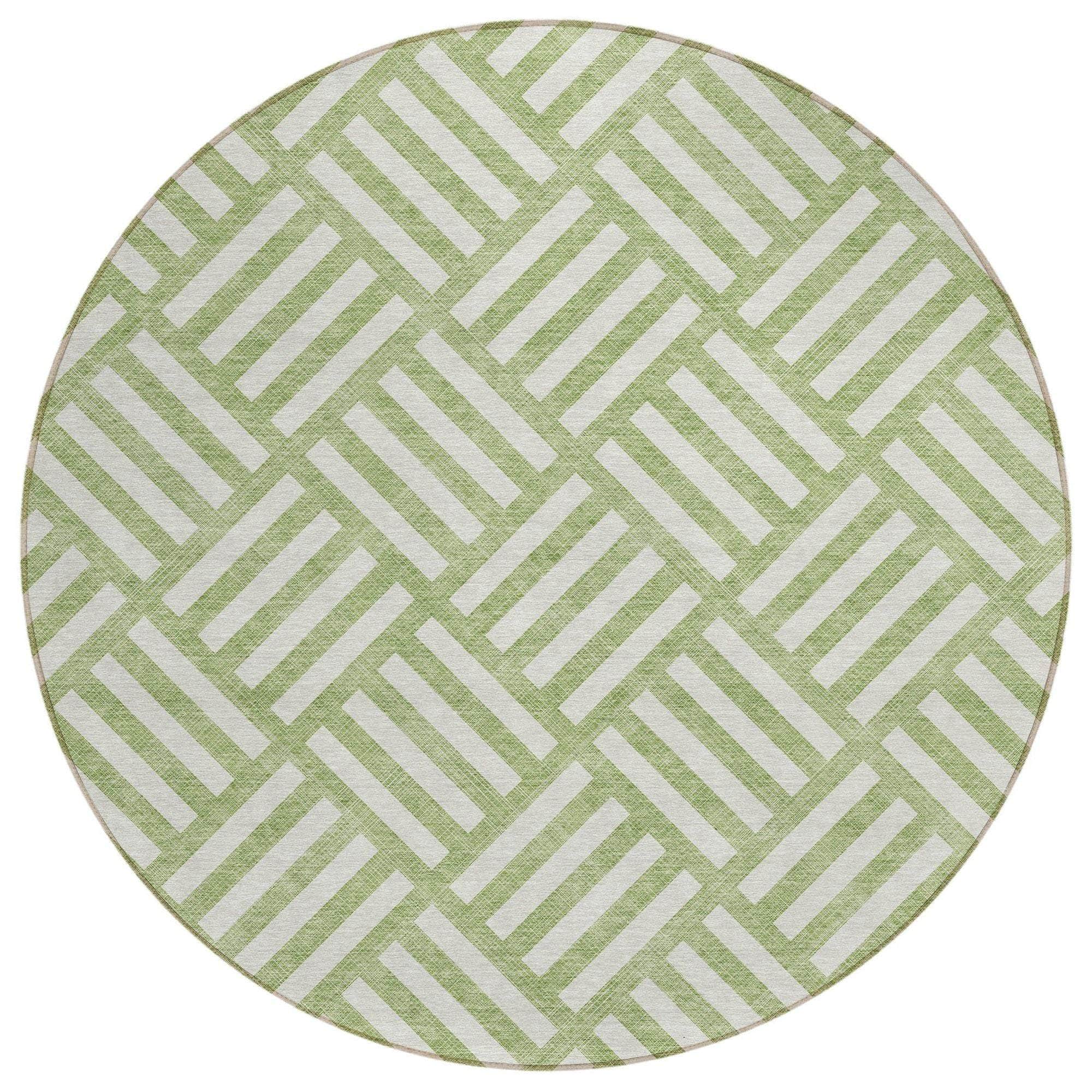 Machine Made ACN620 Aloe Green Rugs