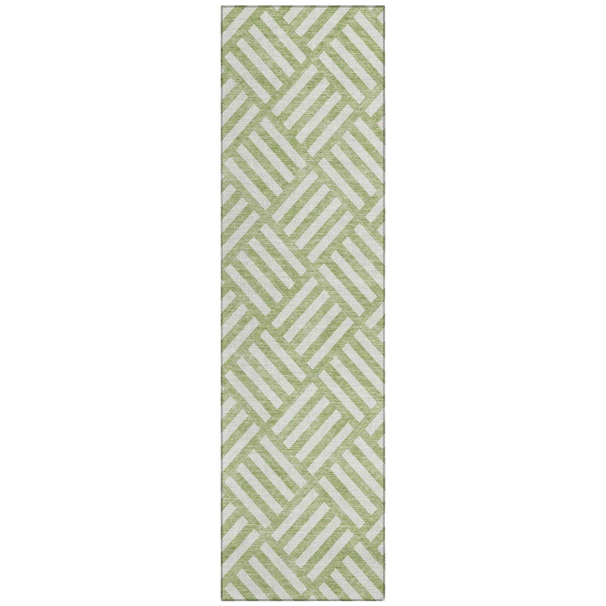 Machine Made ACN620 Aloe Green Rugs