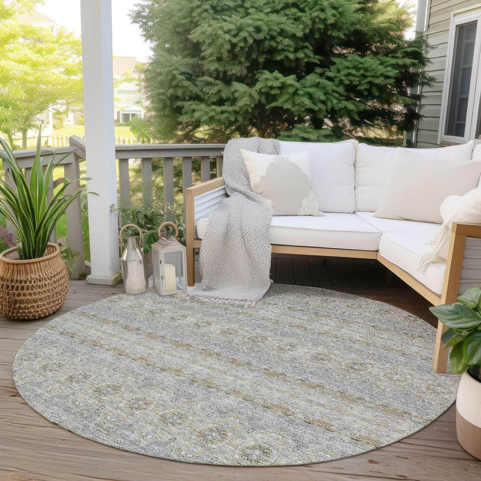 Machine Made ACN615 Silver Gray Rugs