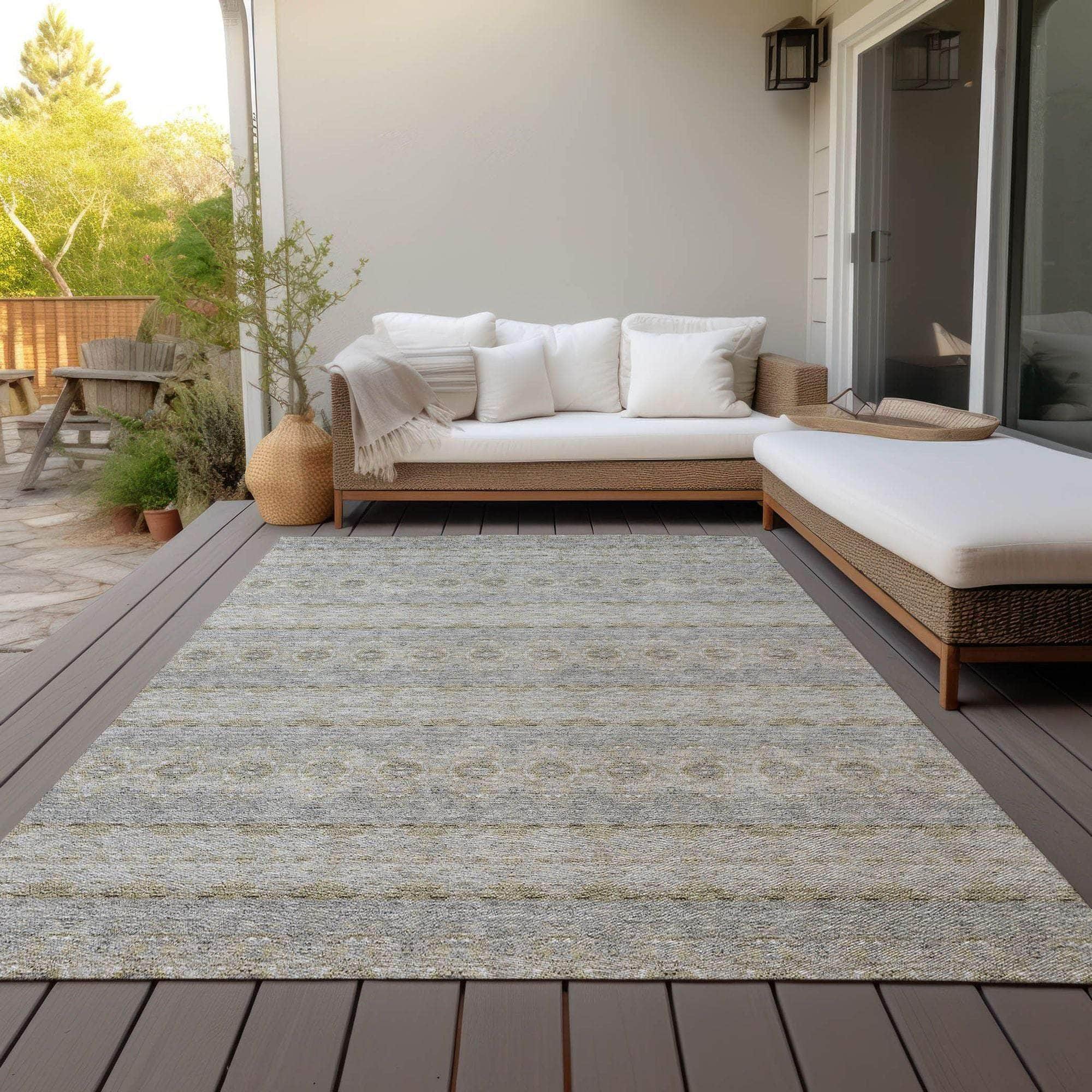 Machine Made ACN615 Silver Gray Rugs