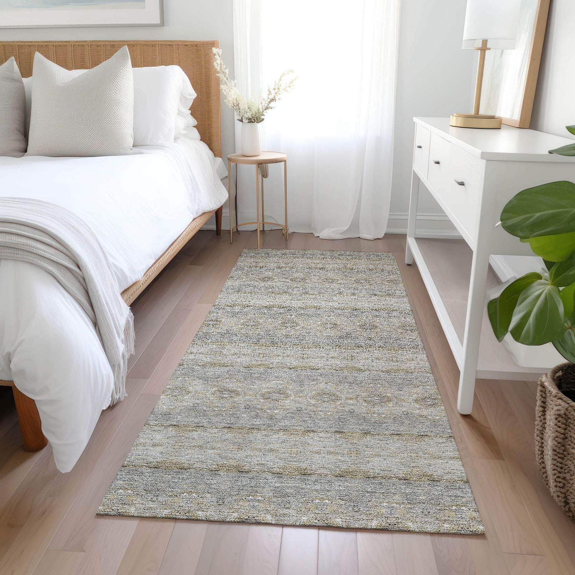 Machine Made ACN615 Silver Gray Rugs