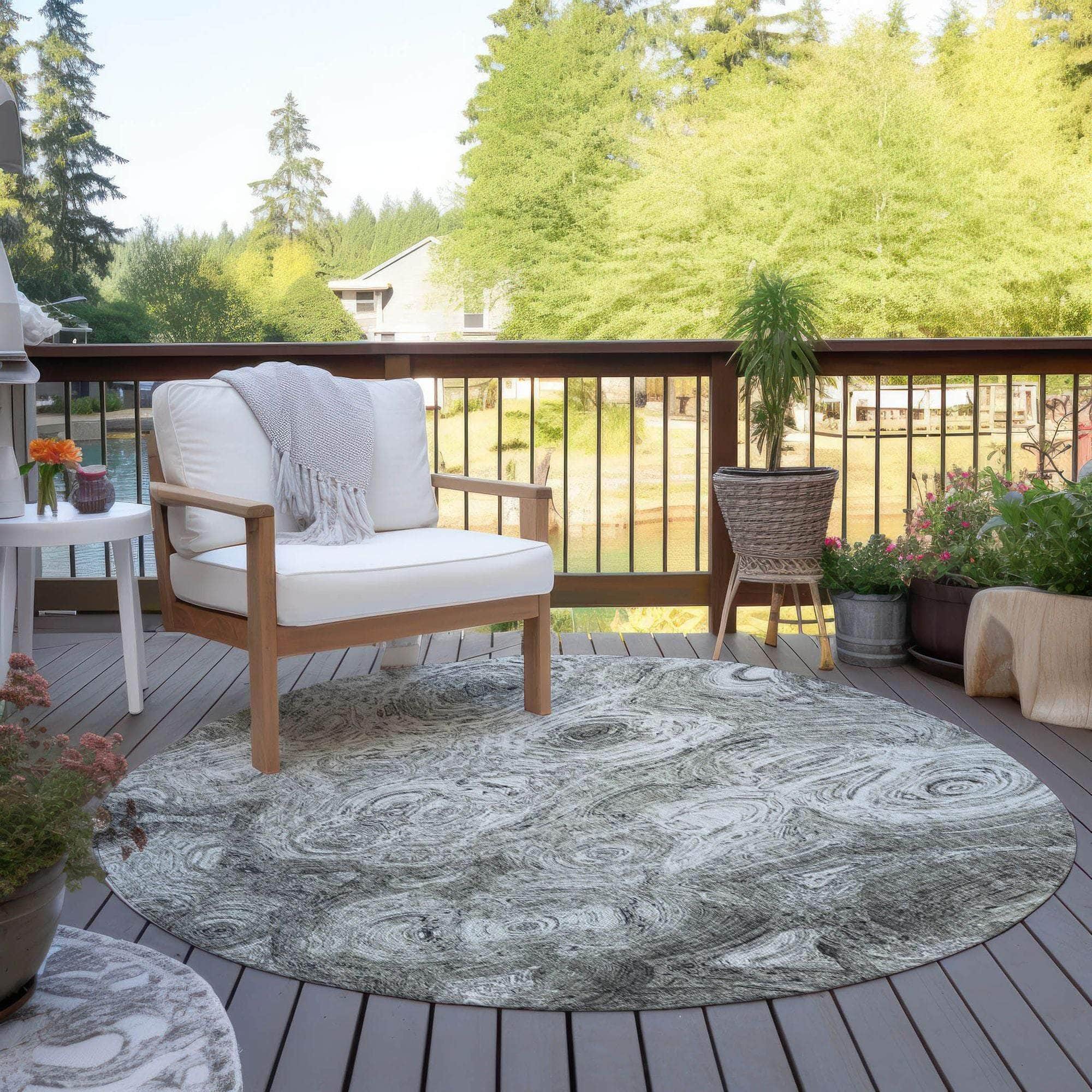 Machine Made ACN579 Silver Gray Rugs