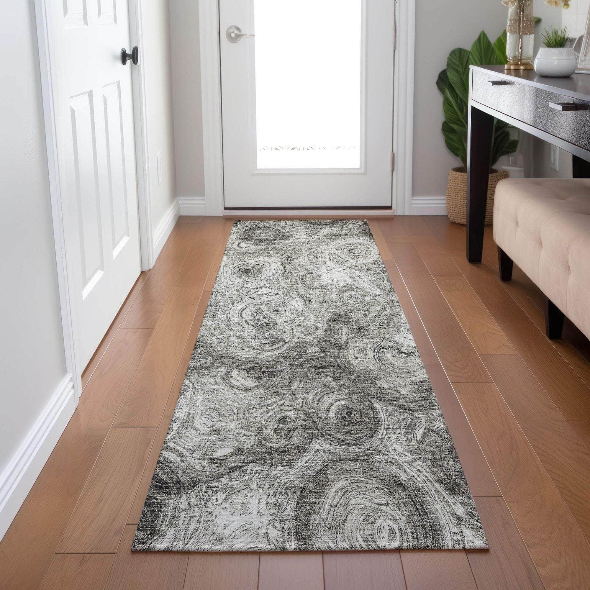 Machine Made ACN579 Silver Gray Rugs