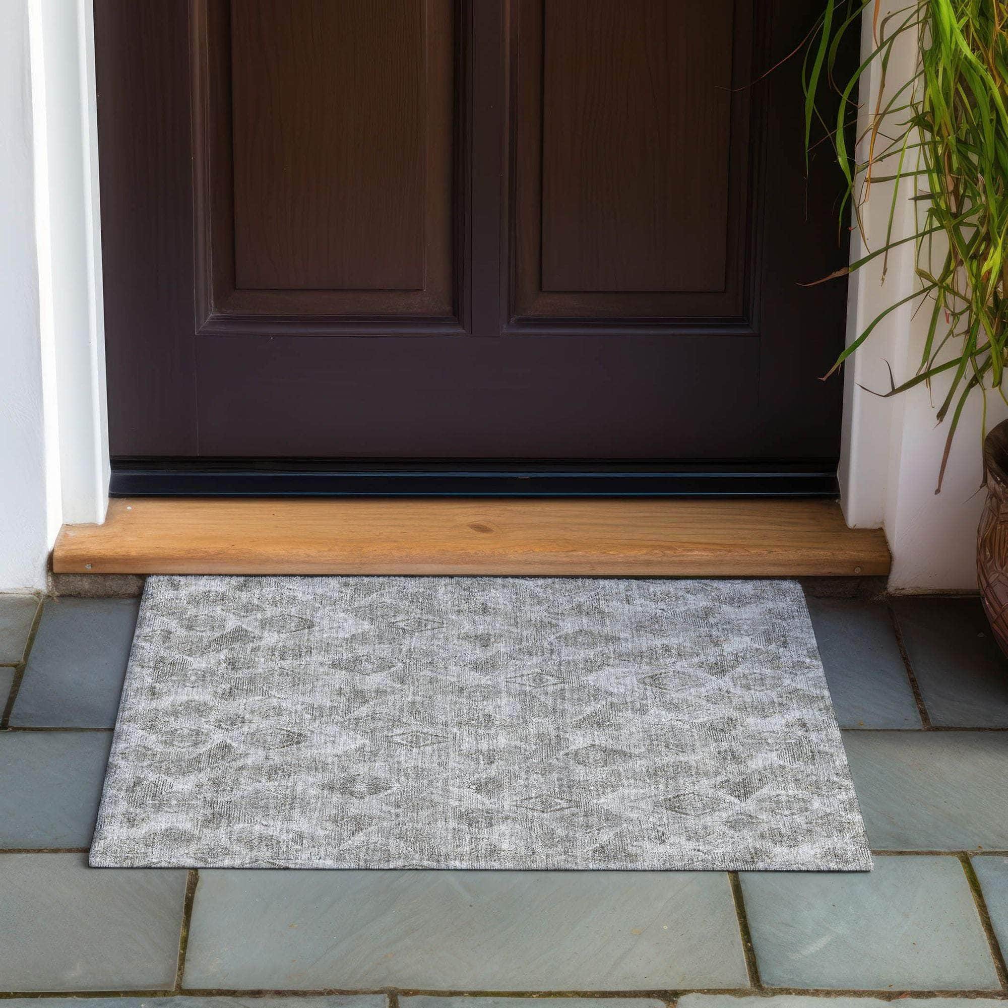Machine Made ACN622 Silver Gray Rugs
