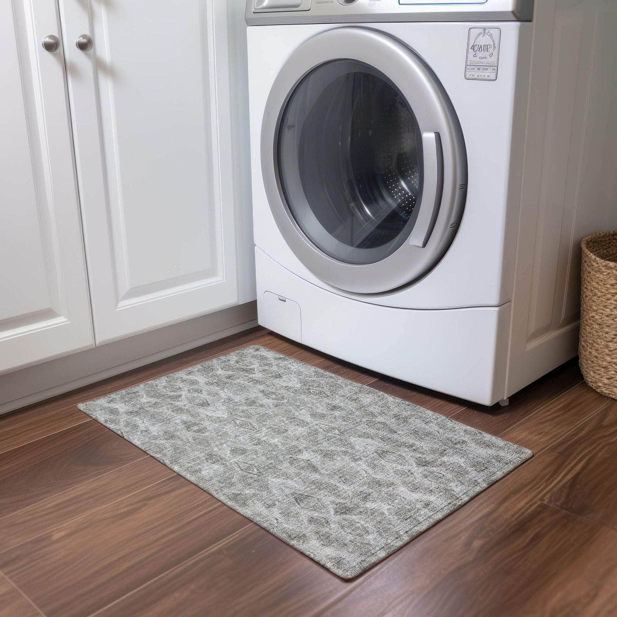 Machine Made ACN622 Silver Gray Rugs