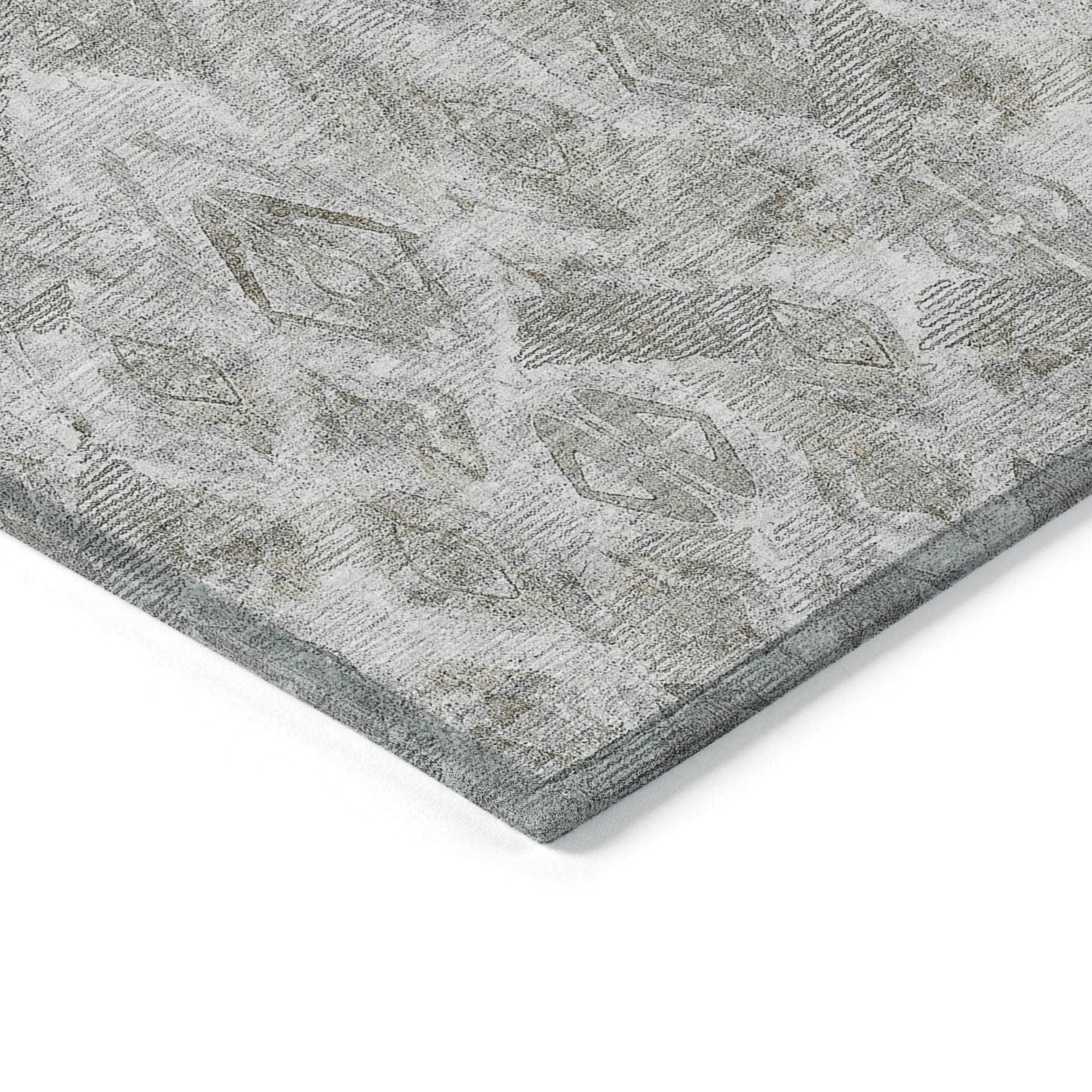 Machine Made ACN622 Silver Gray Rugs