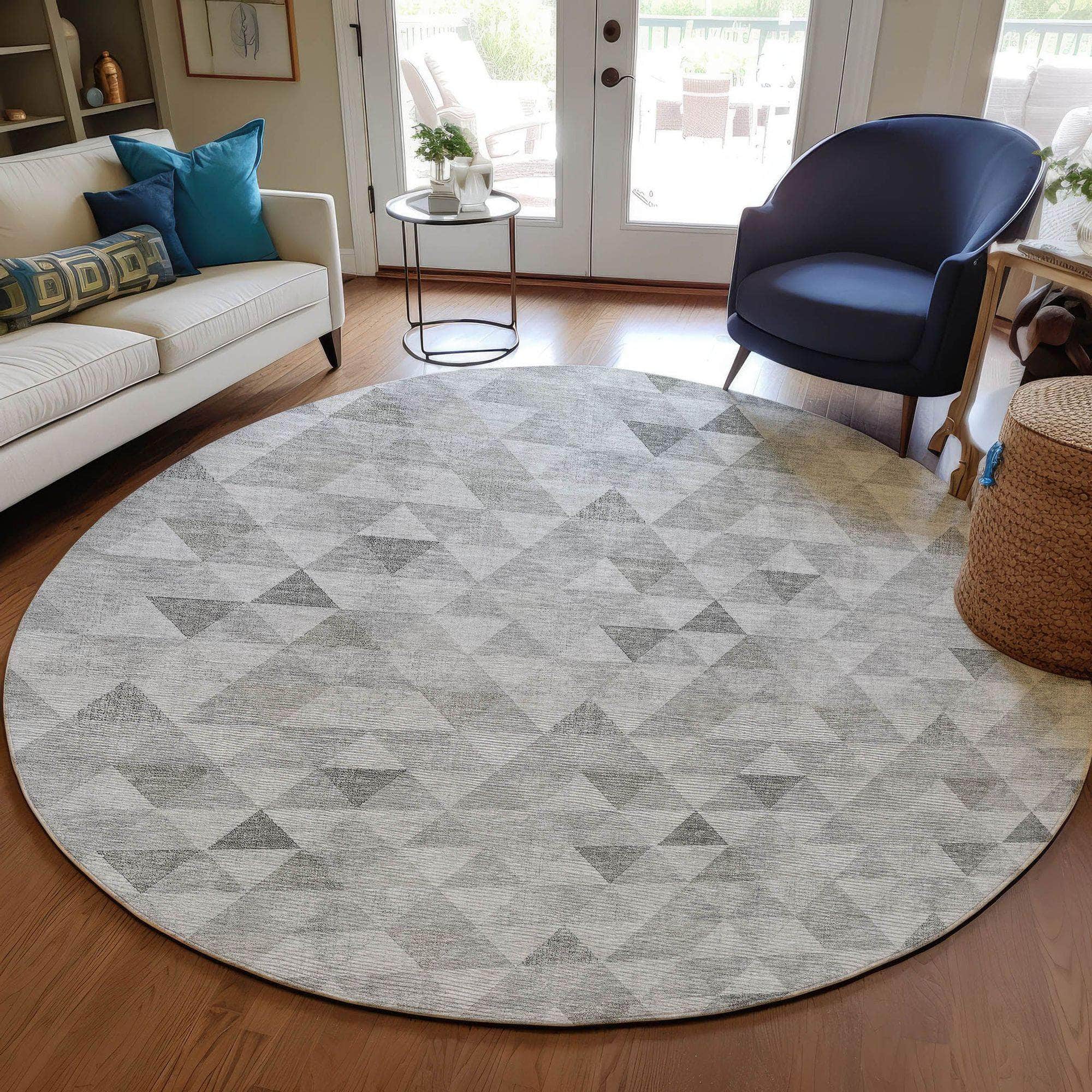 Machine Made ACN612 Silver Gray Rugs