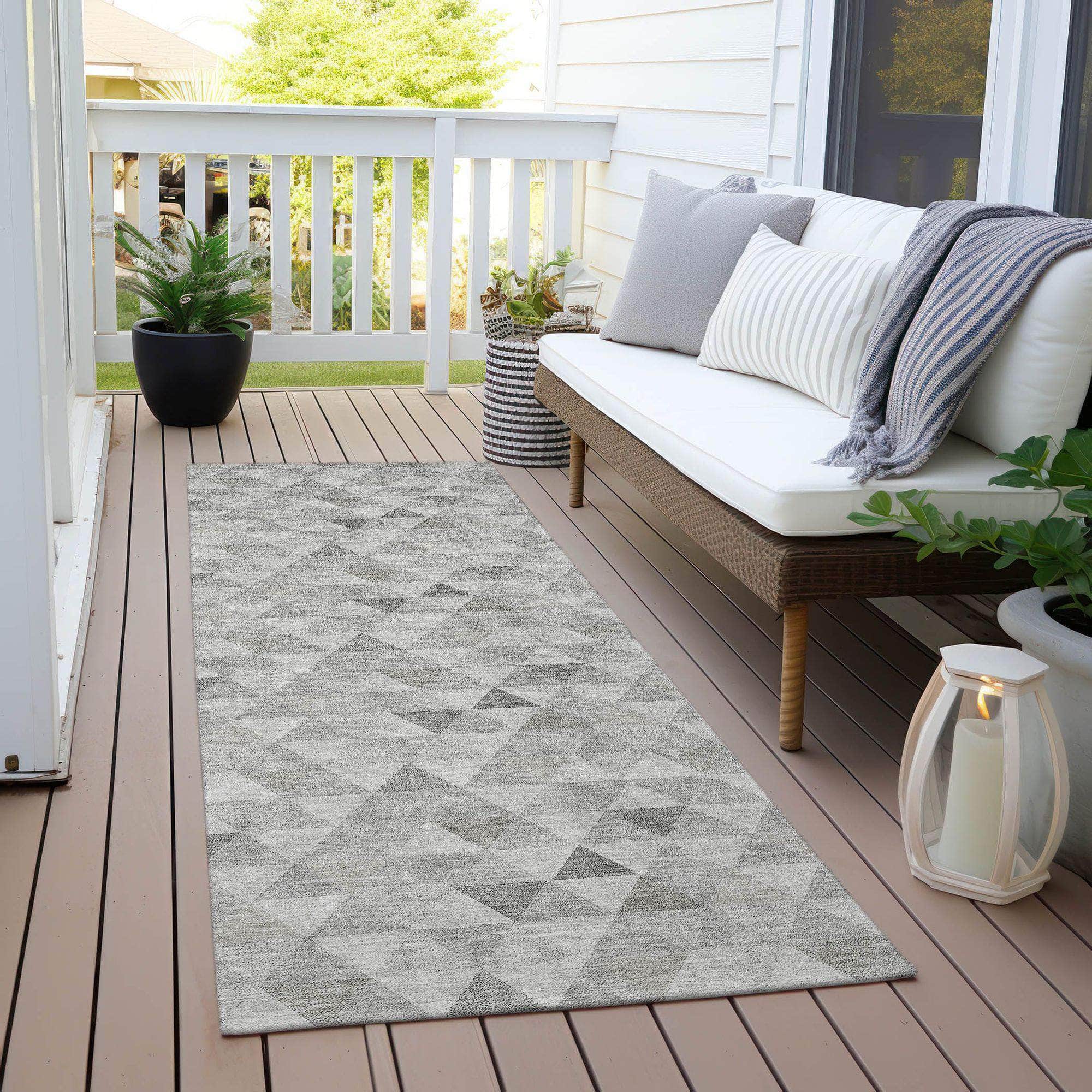 Machine Made ACN612 Silver Gray Rugs