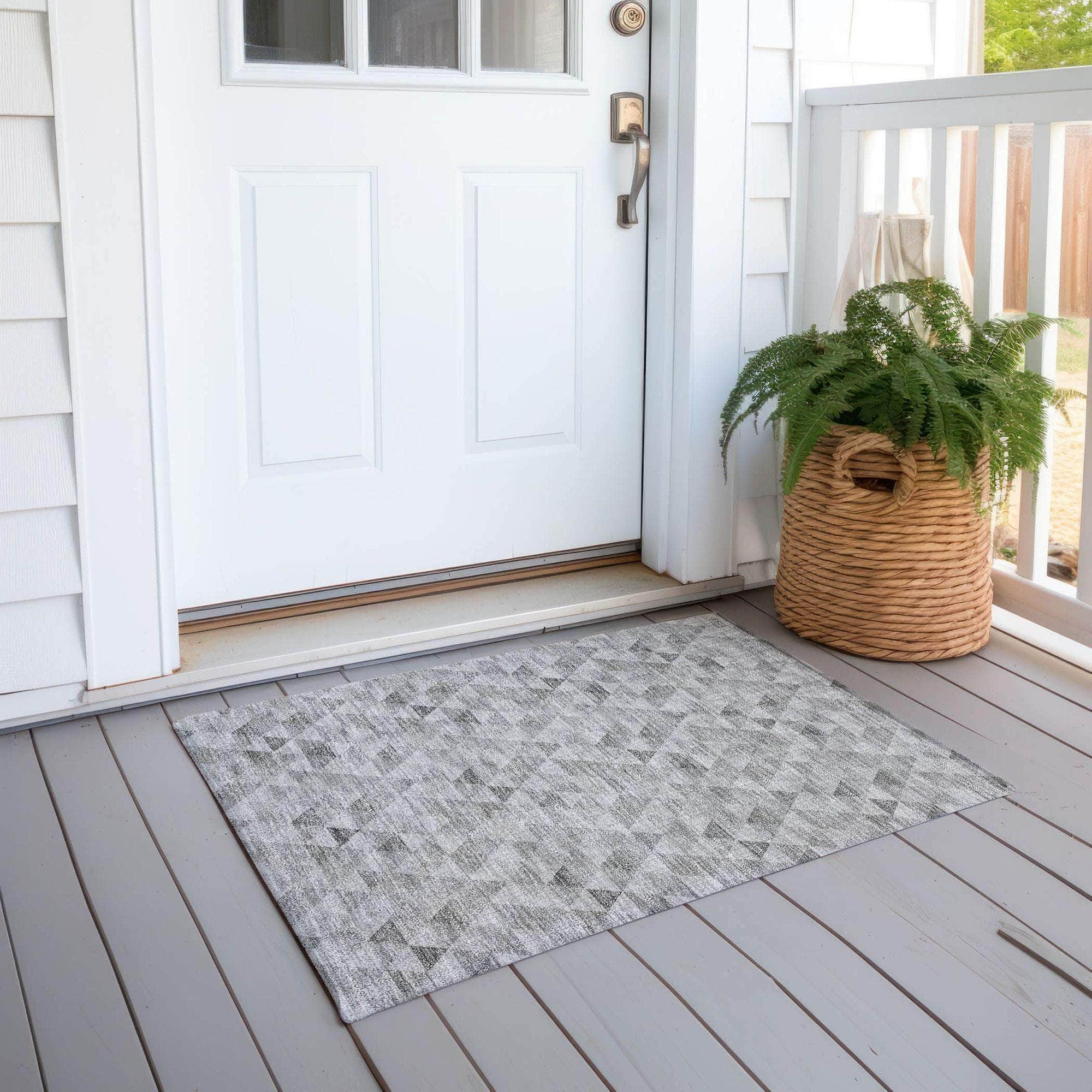 Machine Made ACN612 Silver Gray Rugs