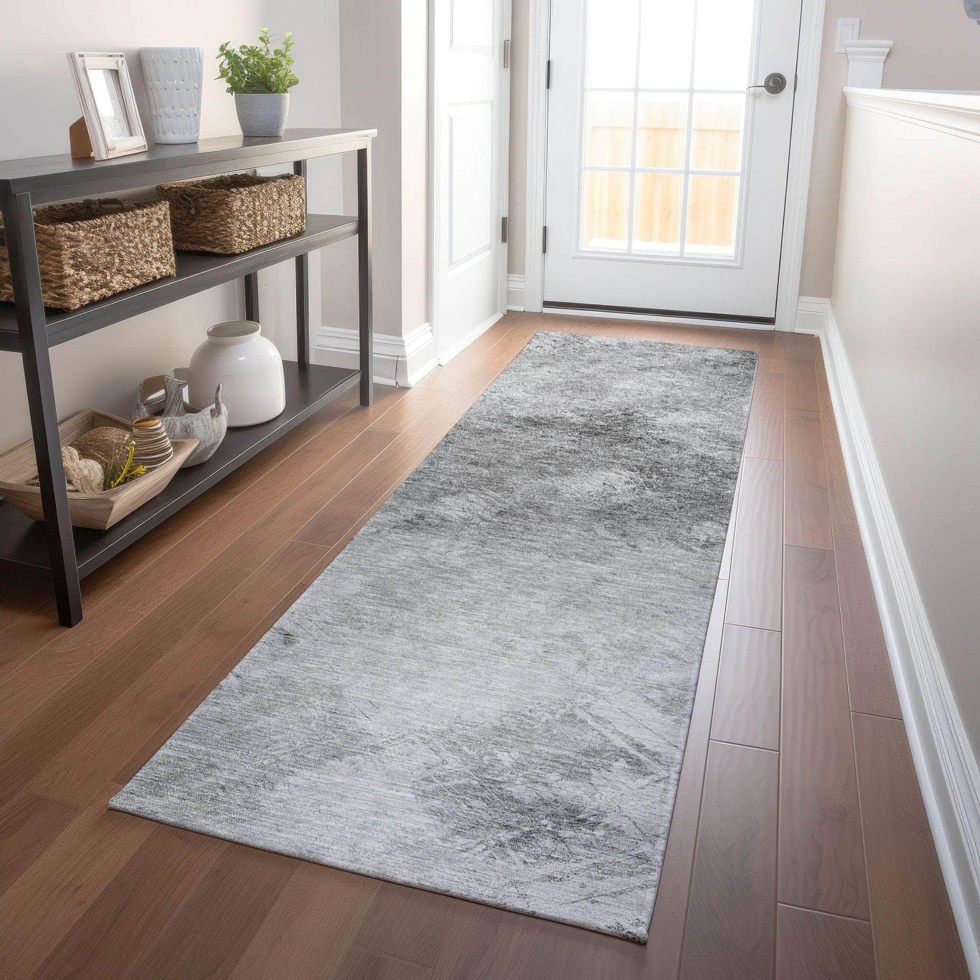 Machine Made ACN590 Silver Gray Rugs