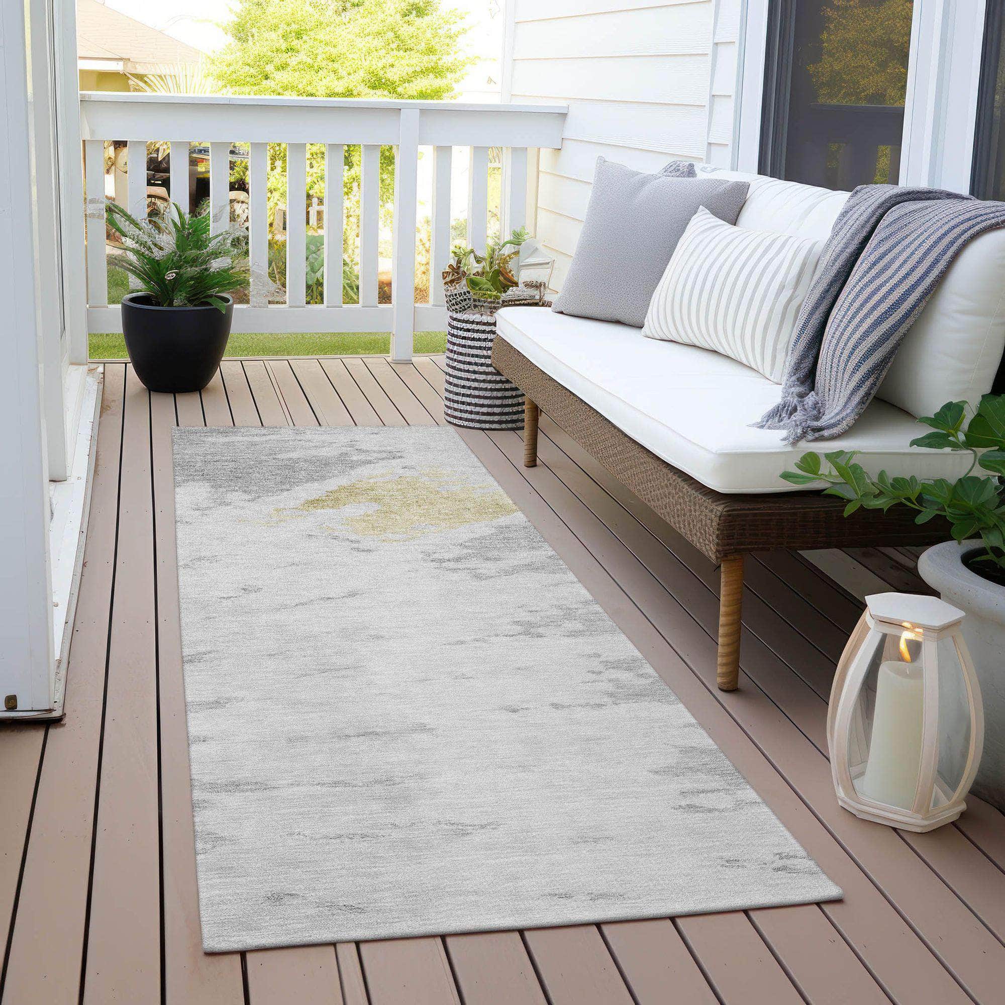 Machine Made ACN614 Silver Gray Rugs