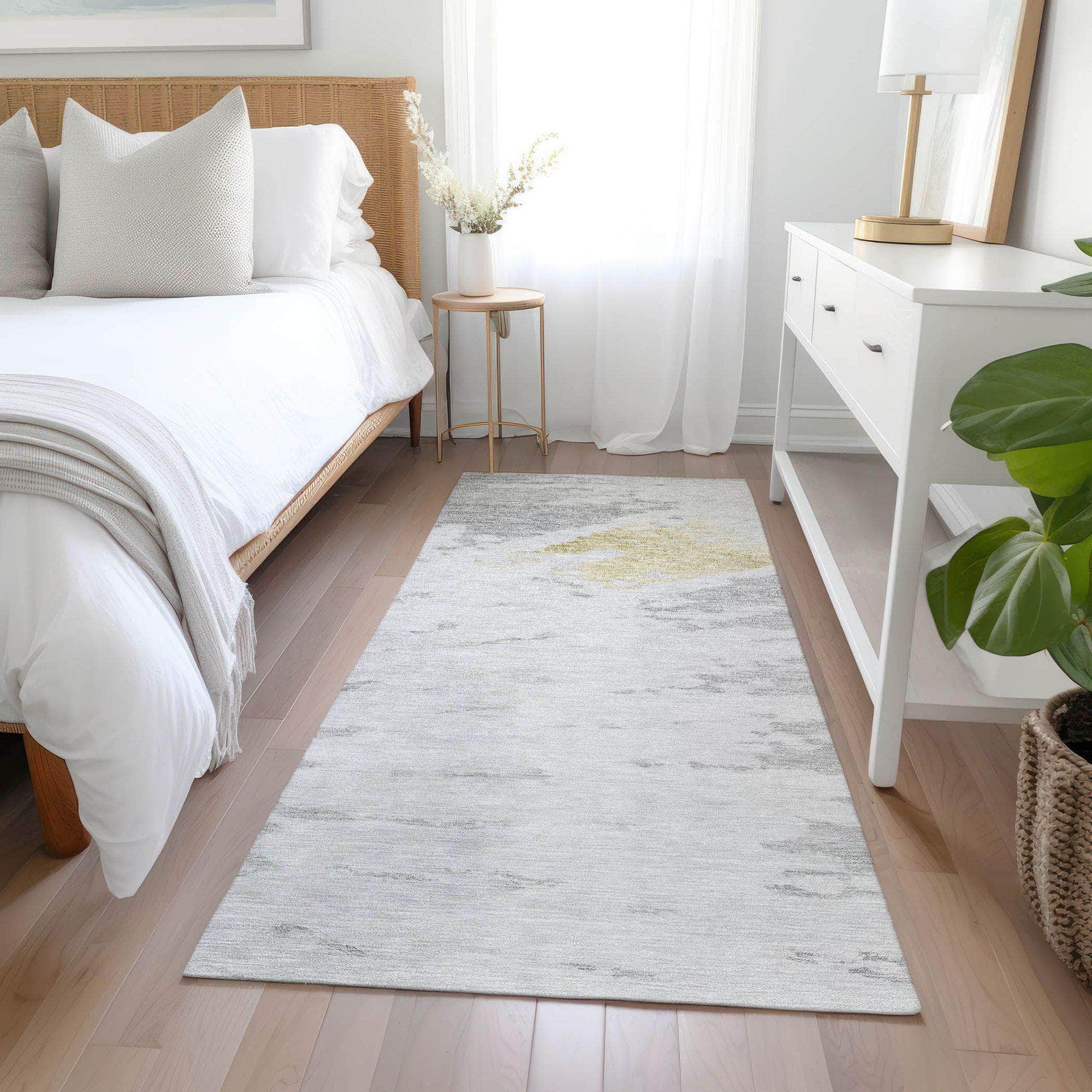 Machine Made ACN614 Silver Gray Rugs