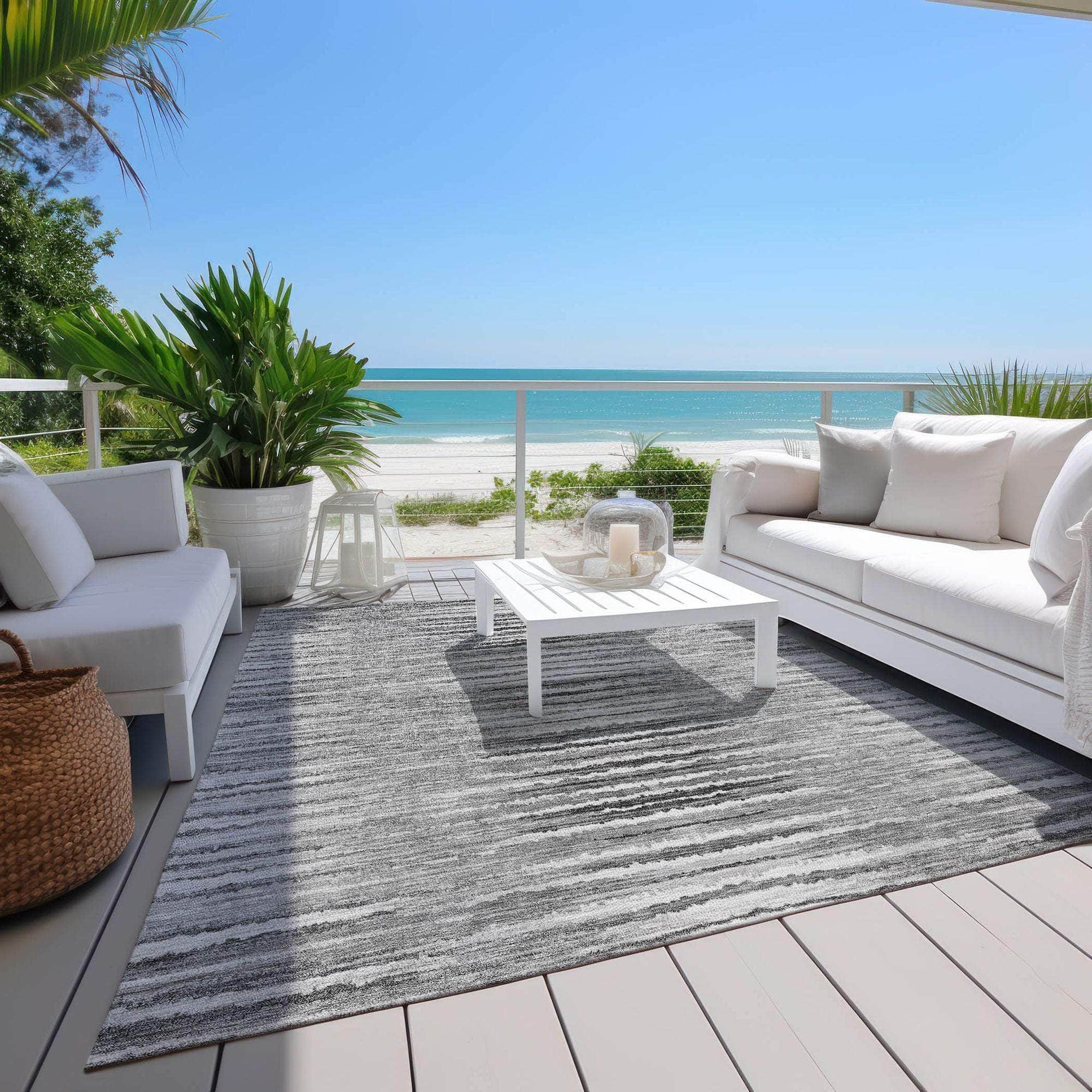 Machine Made ACN604 Silver Gray Rugs