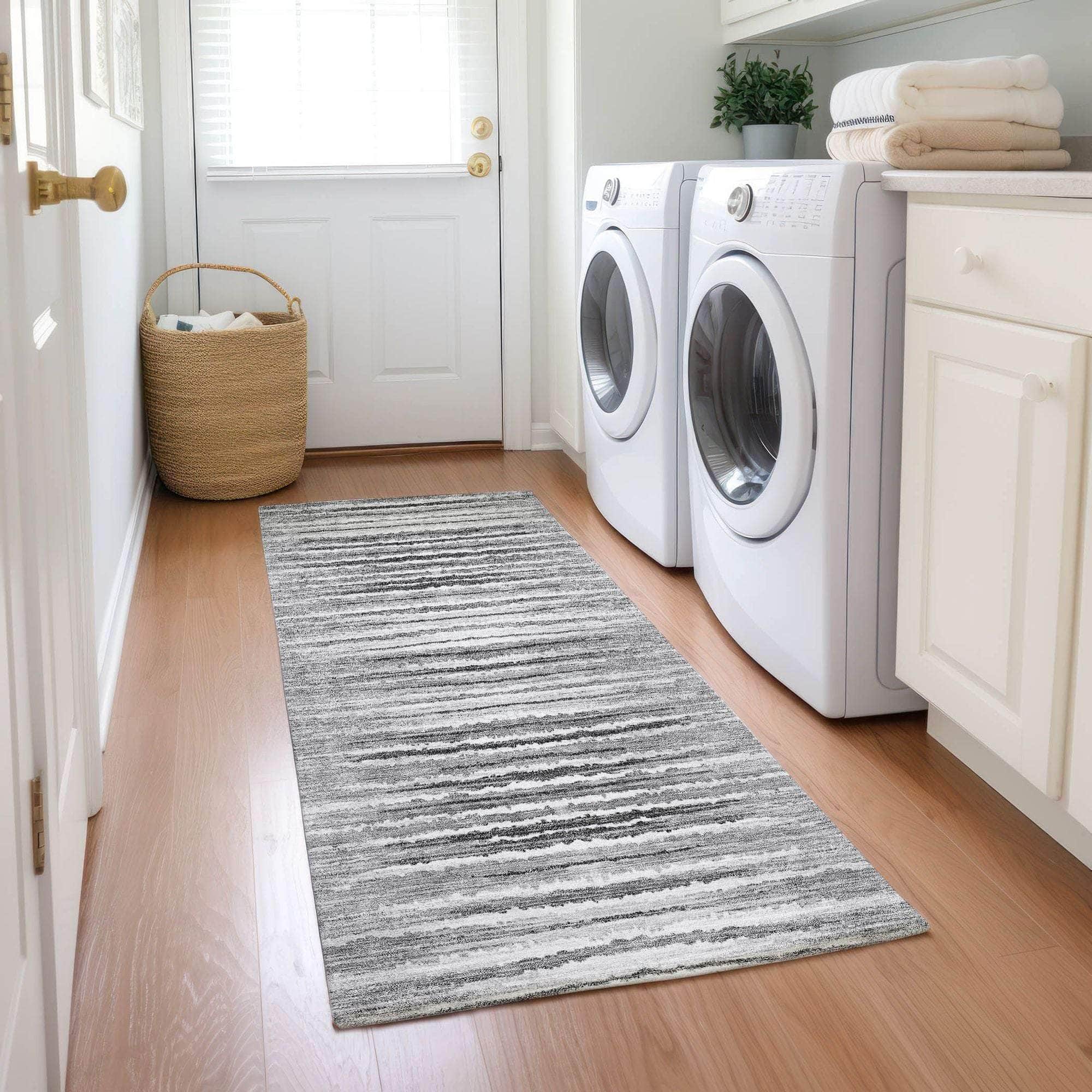 Machine Made ACN604 Silver Gray Rugs