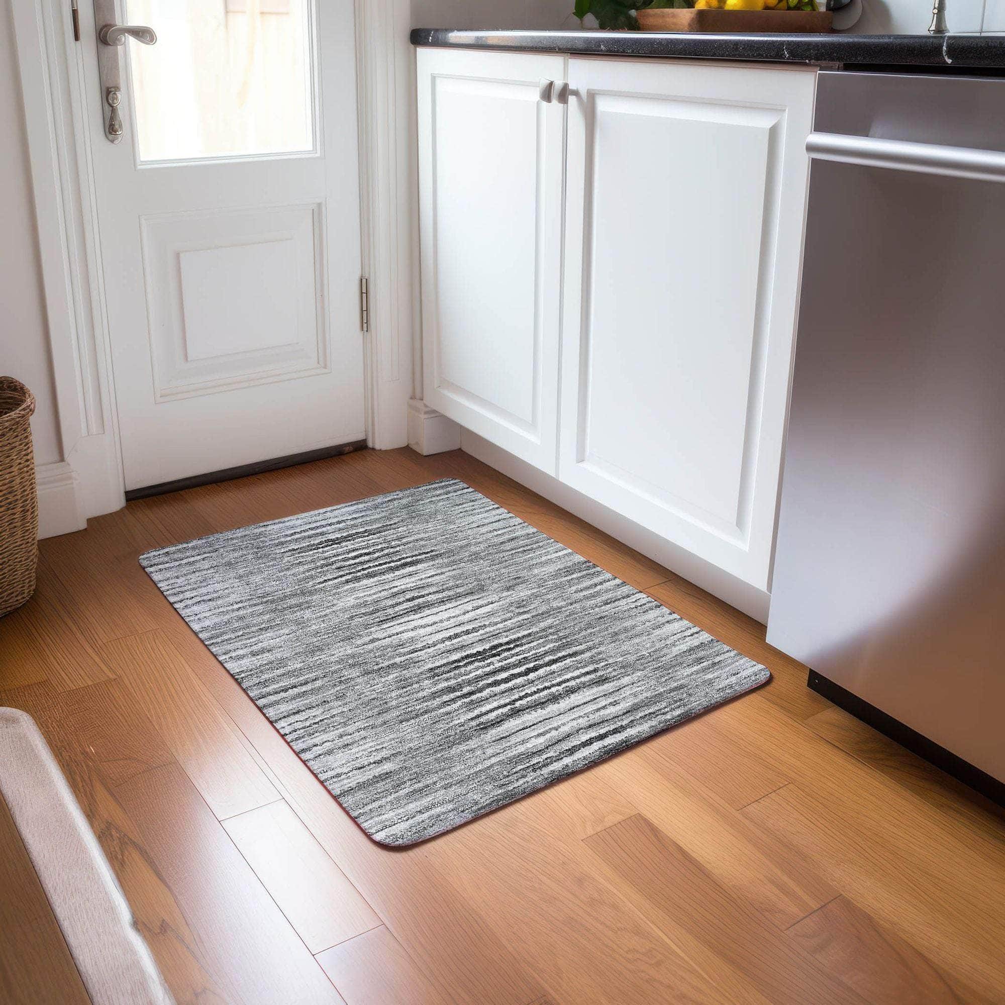 Machine Made ACN604 Silver Gray Rugs