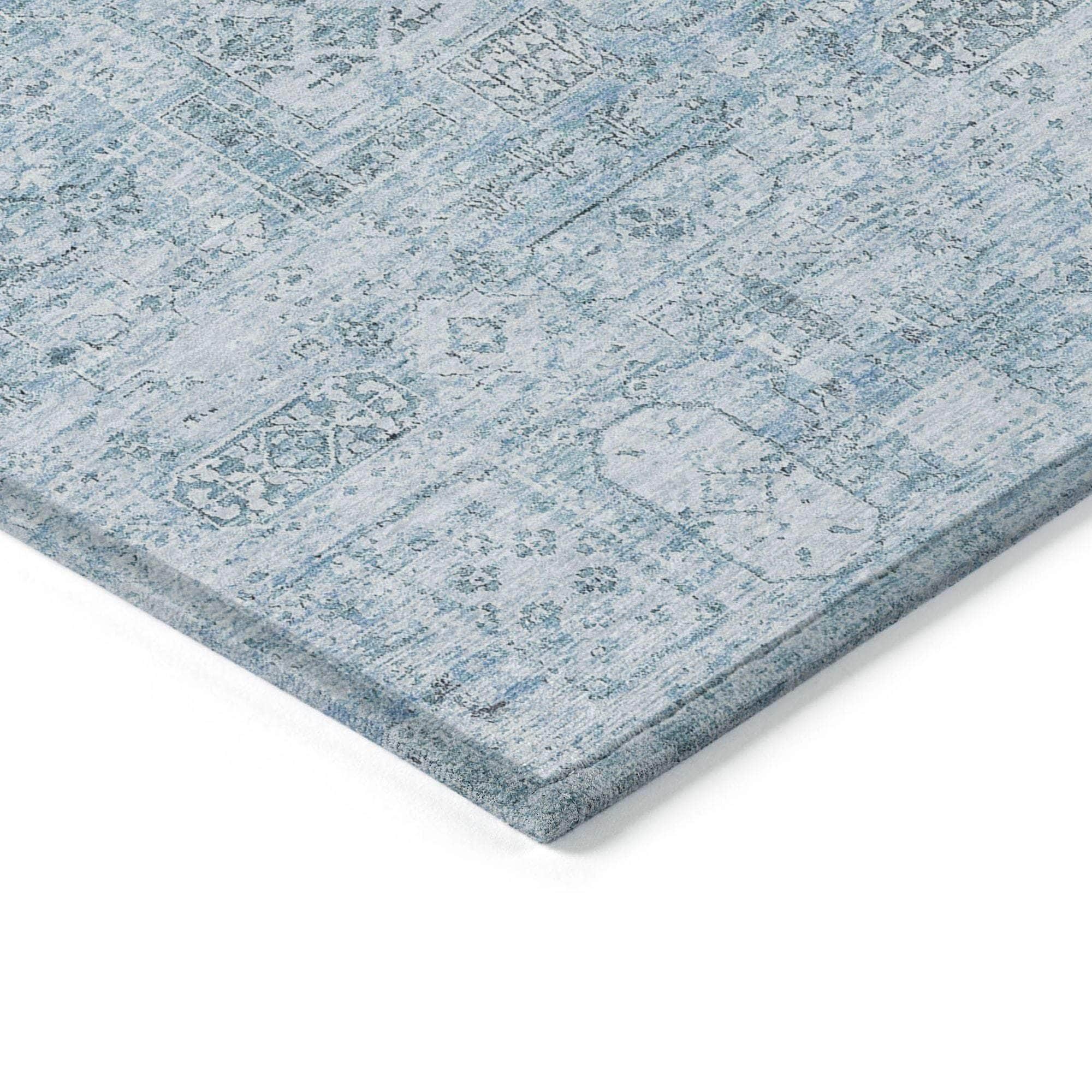 Machine Made ACN611 Sky Blue Rugs