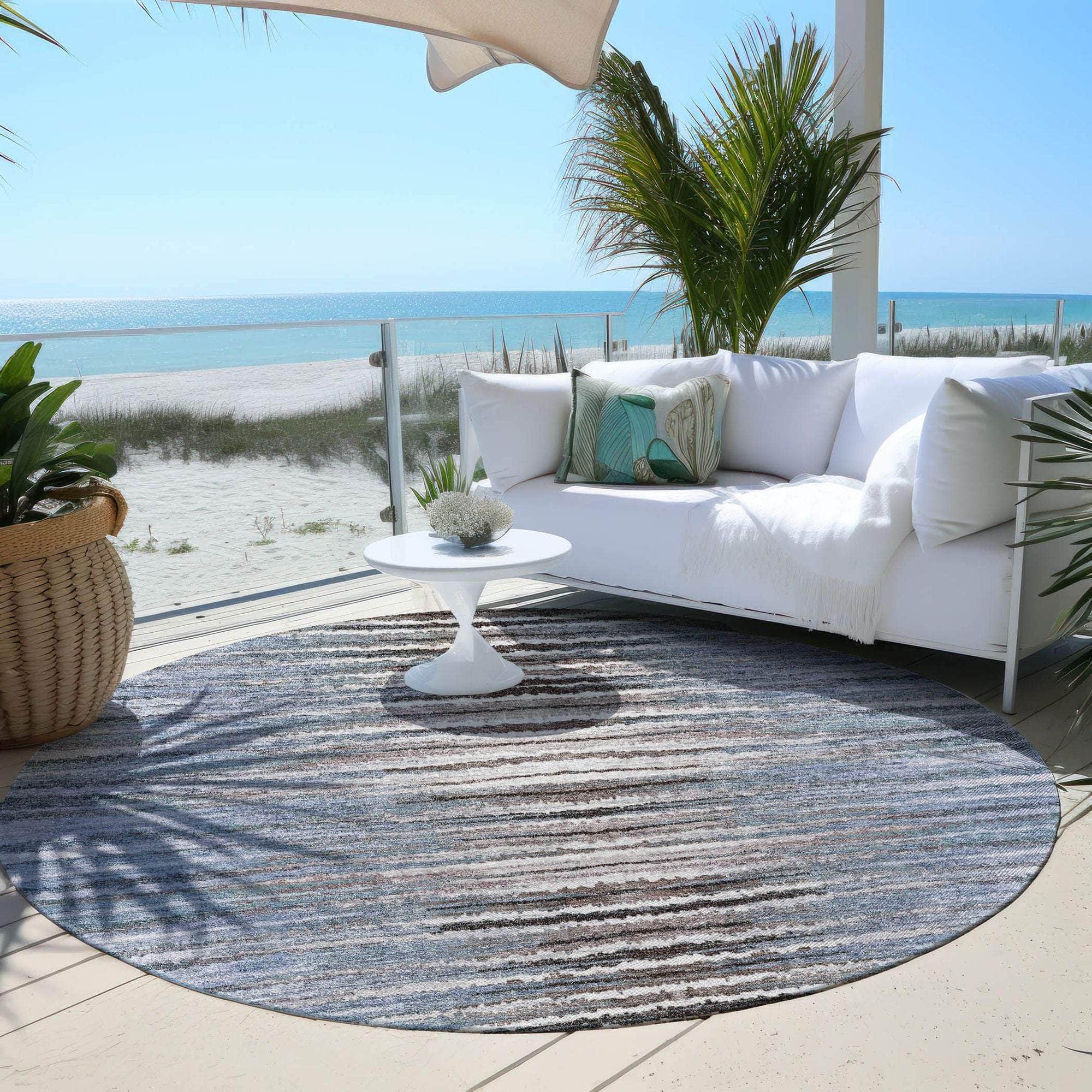 Machine Made ACN604 Sky Blue Rugs