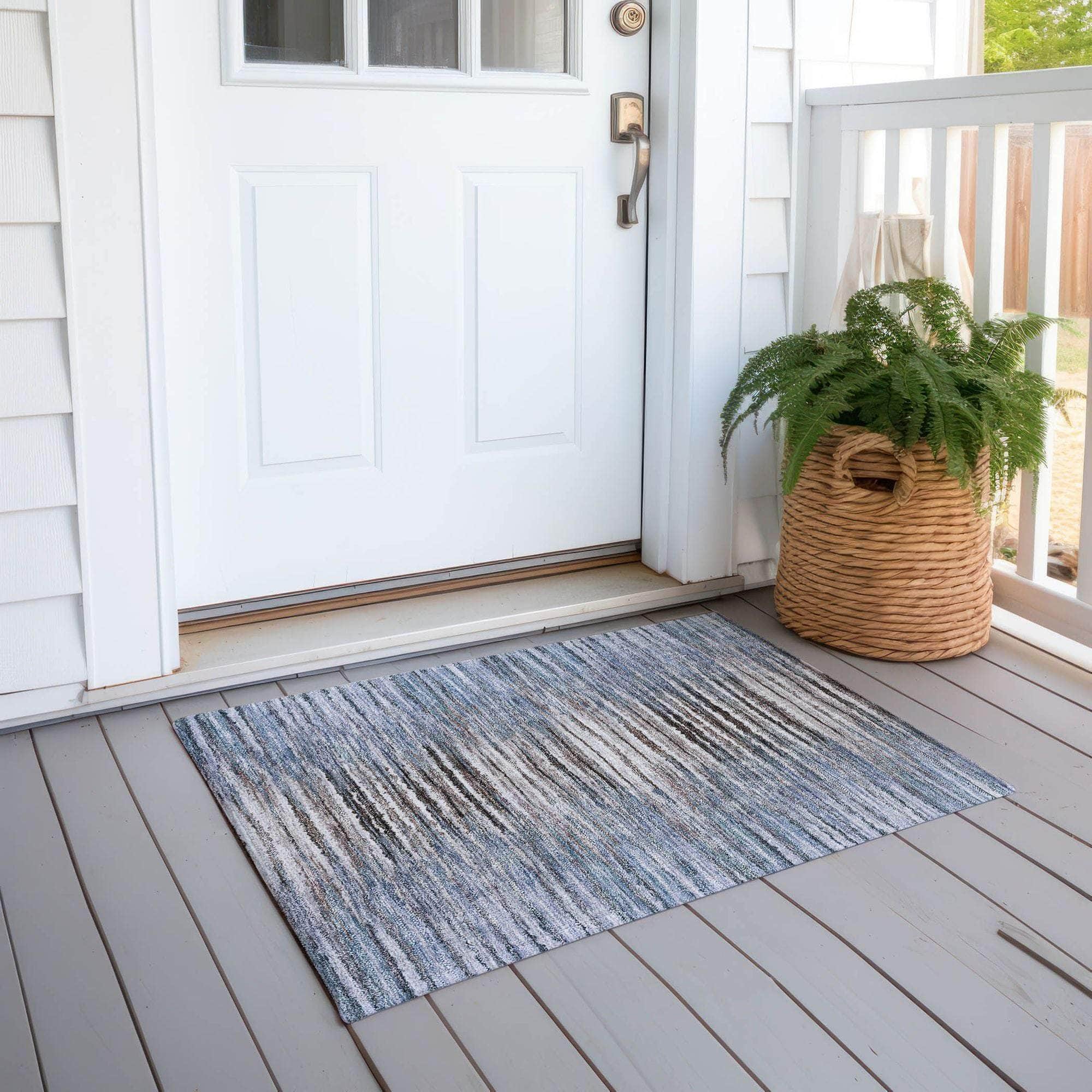 Machine Made ACN604 Sky Blue Rugs