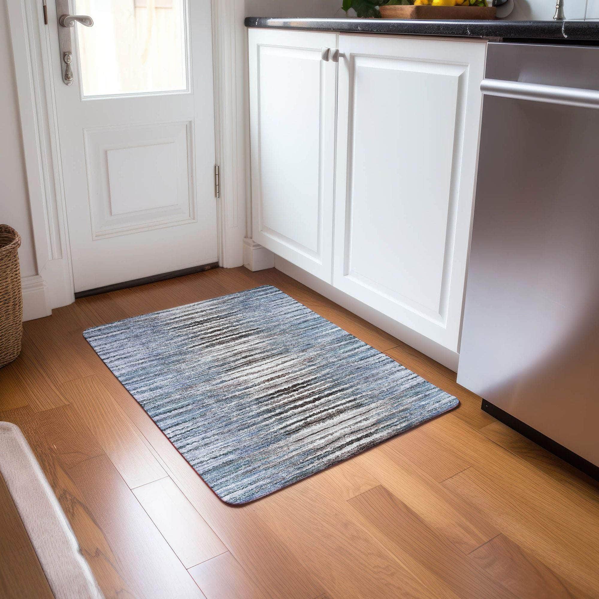 Machine Made ACN604 Sky Blue Rugs