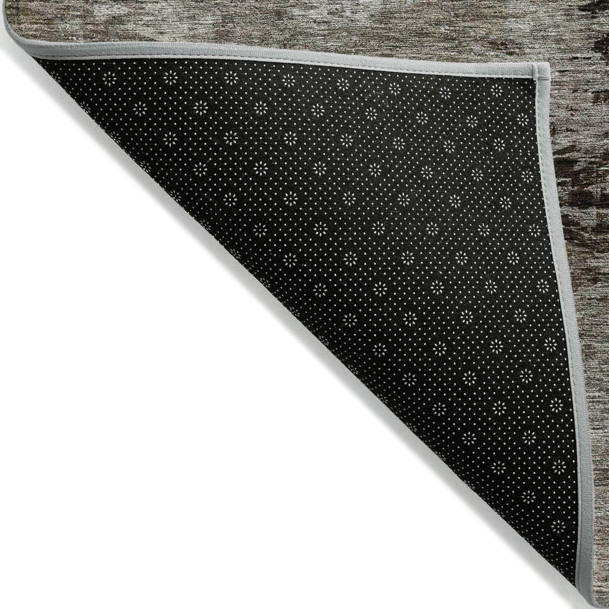 Machine Made ACN597 Taupe Brown Rugs