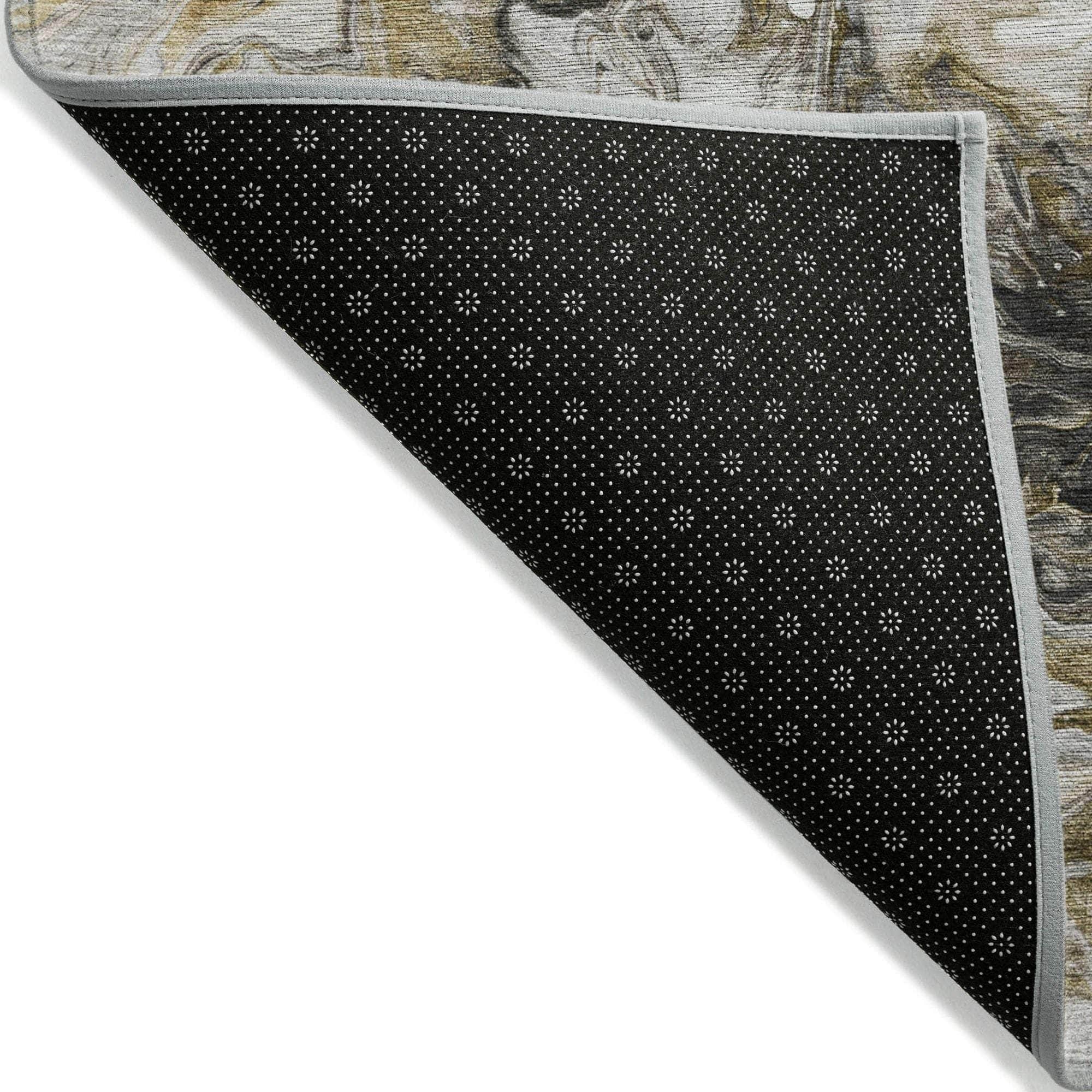Machine Made ACN603 Taupe Brown Rugs