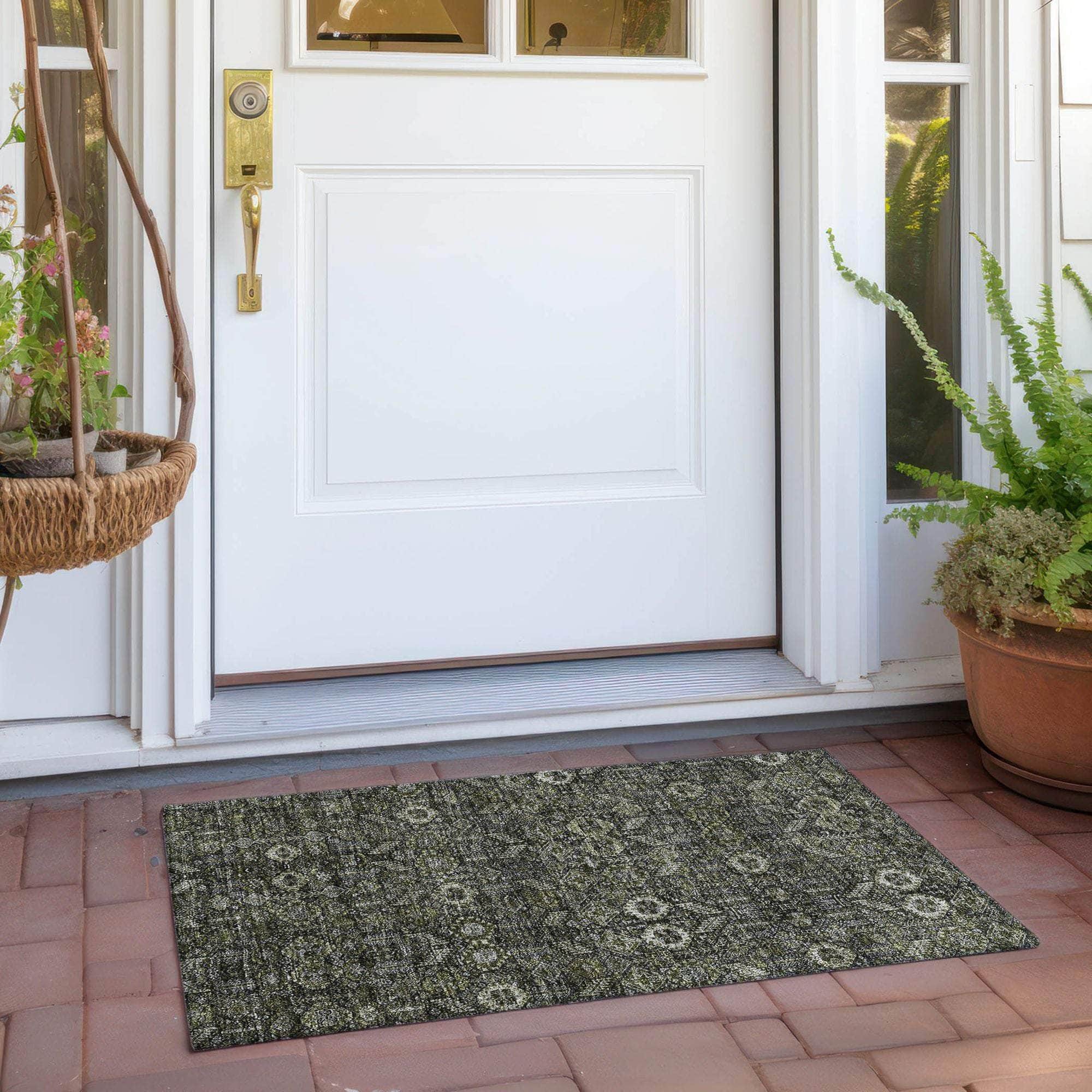 Machine Made ACN574 Taupe Brown Rugs