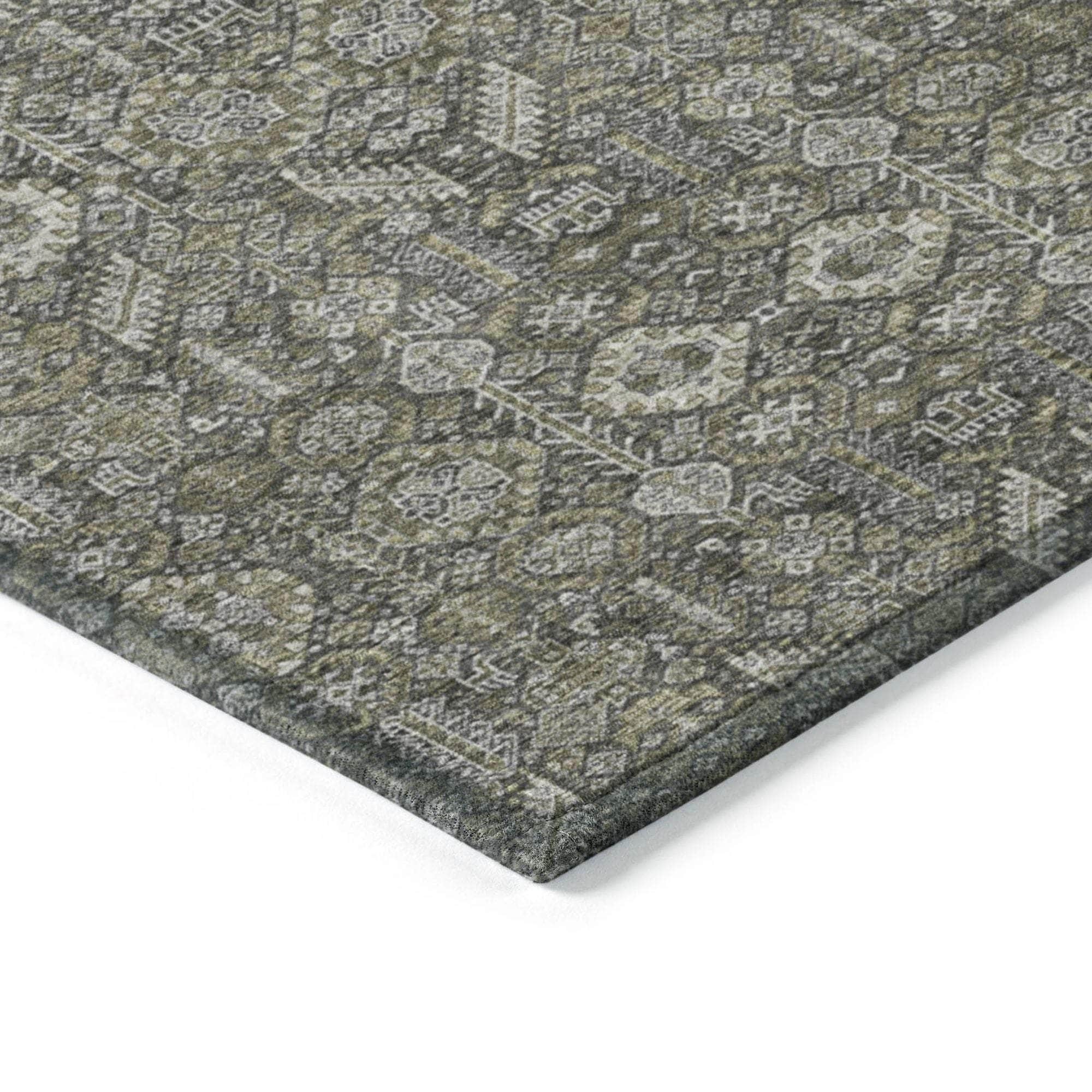 Machine Made ACN574 Taupe Brown Rugs