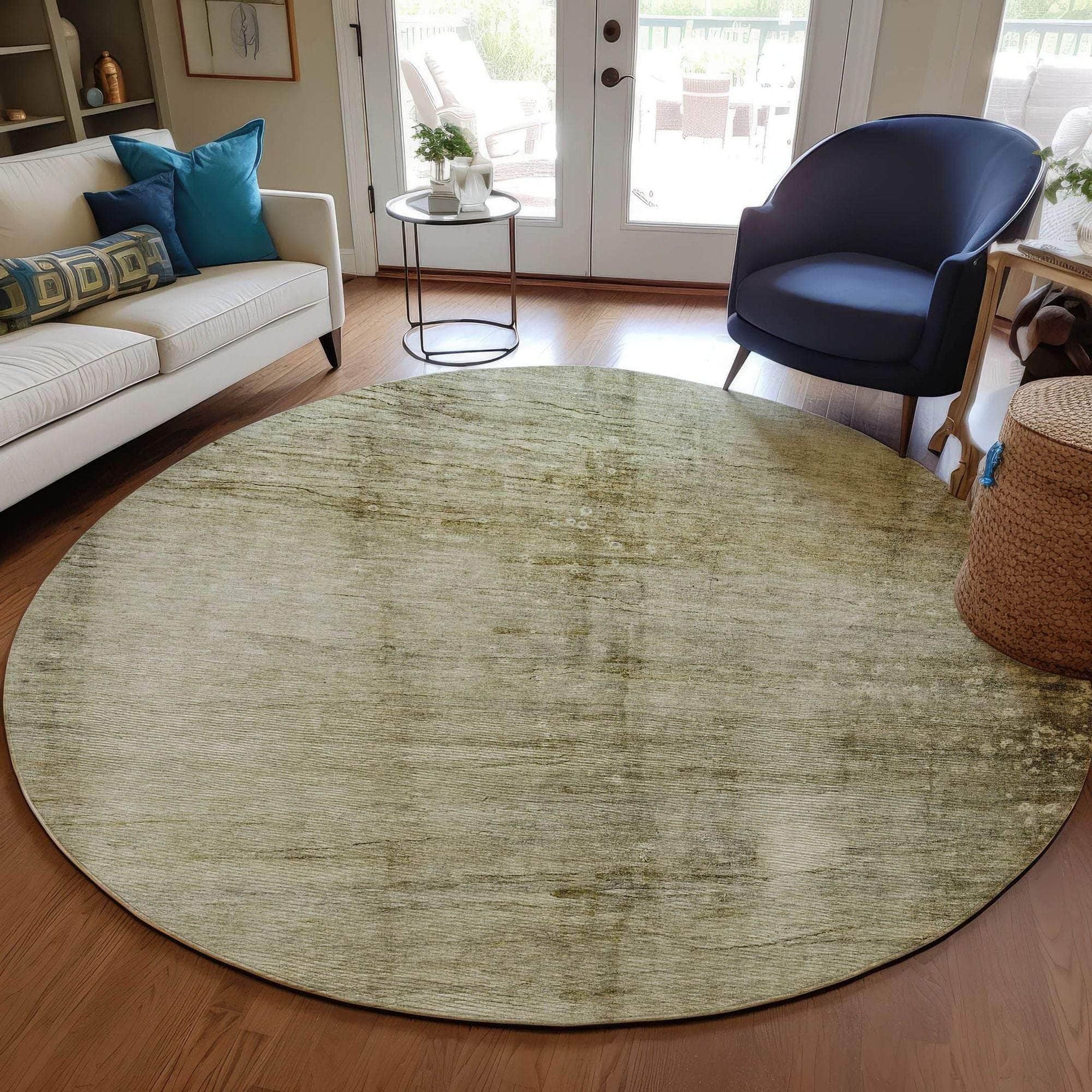 Machine Made ACN608 Taupe Brown Rugs