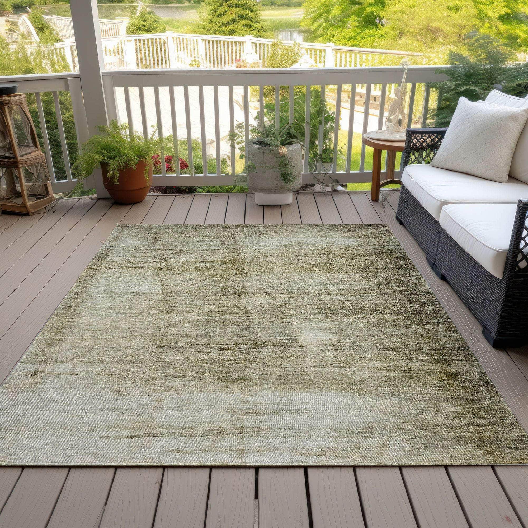 Machine Made ACN608 Taupe Brown Rugs