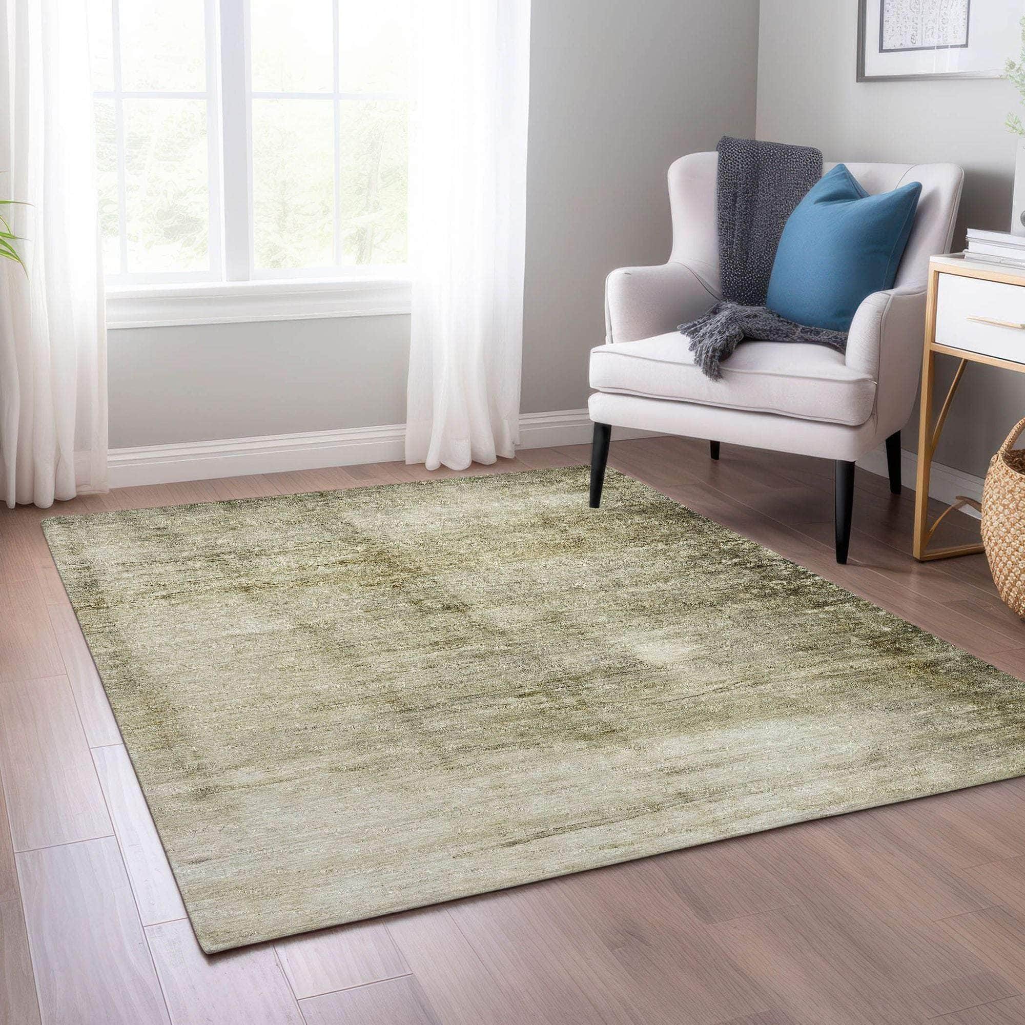 Machine Made ACN608 Taupe Brown Rugs