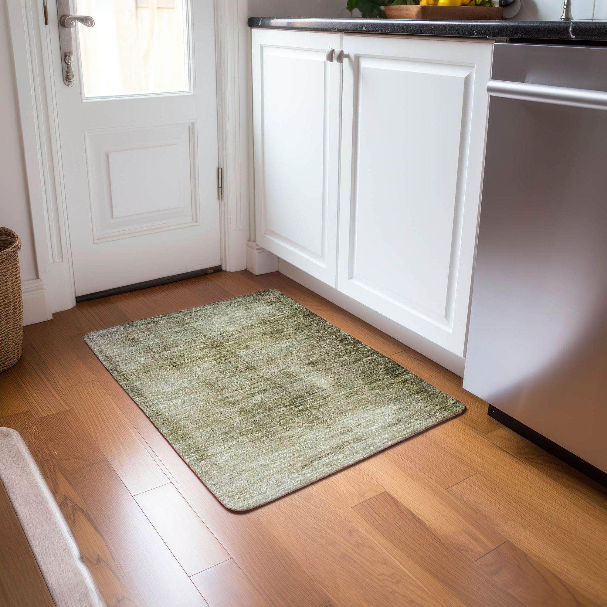 Machine Made ACN608 Taupe Brown Rugs