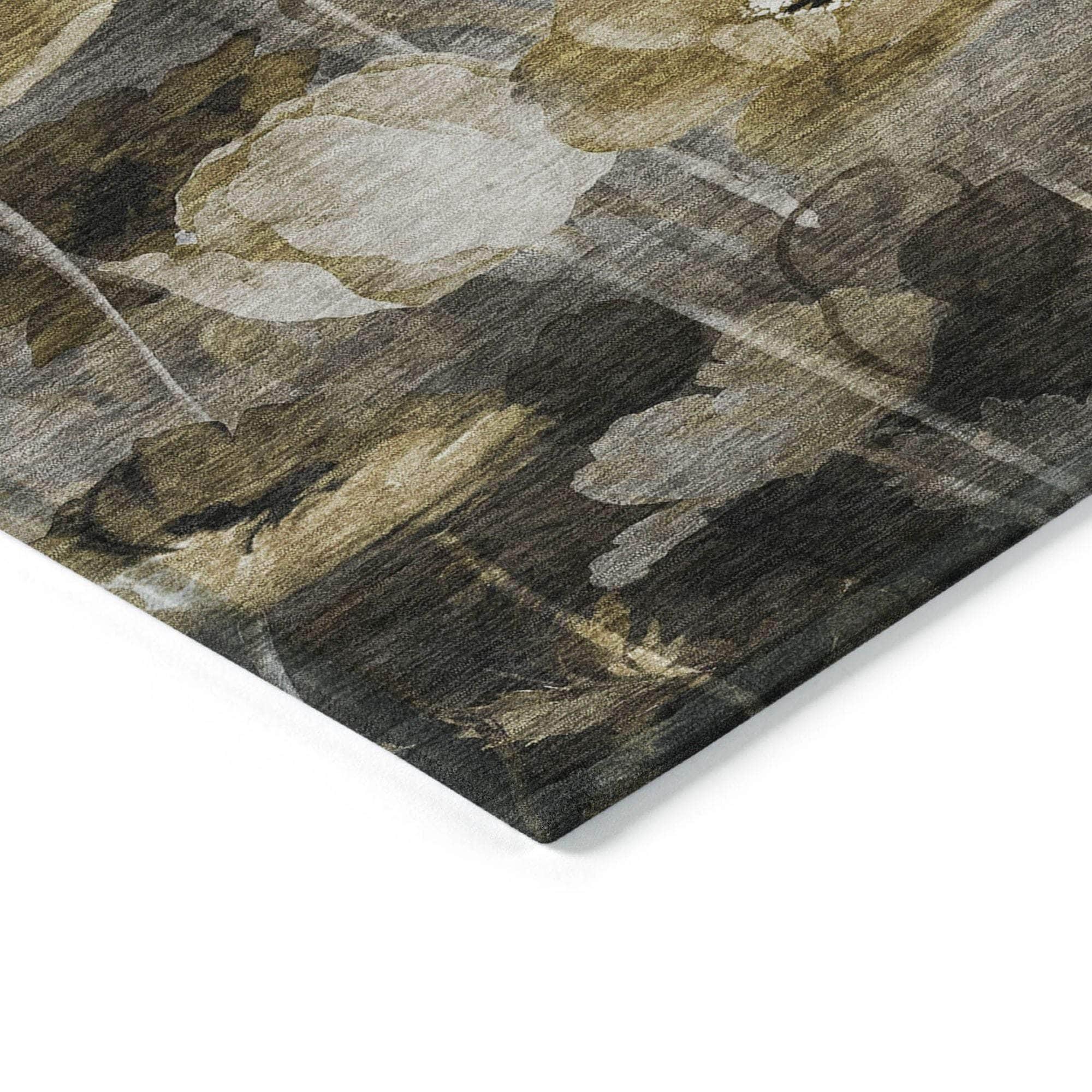 Machine Made ACN613 Taupe Brown Rugs