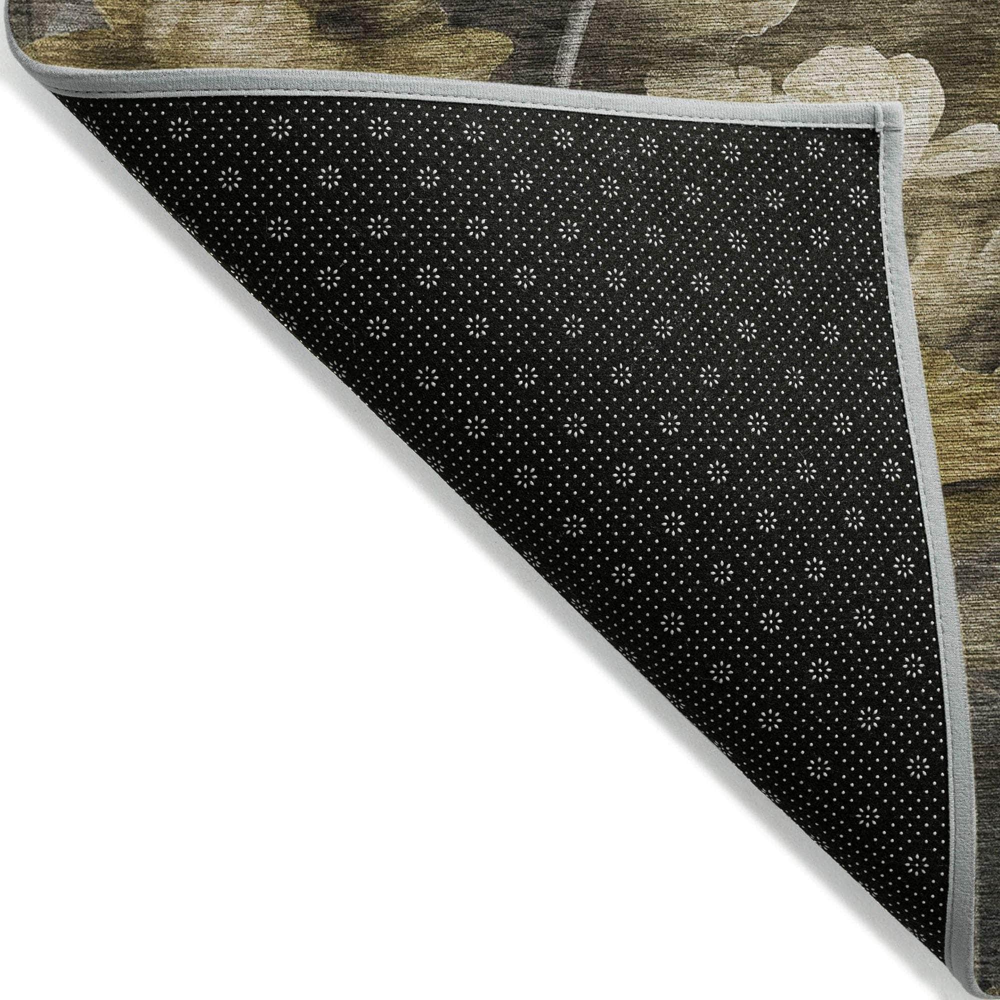 Machine Made ACN613 Taupe Brown Rugs