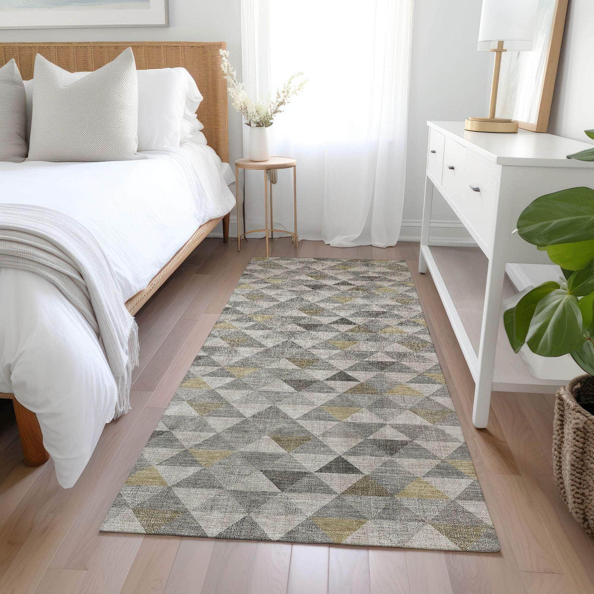 Machine Made ACN612 Taupe Brown Rugs