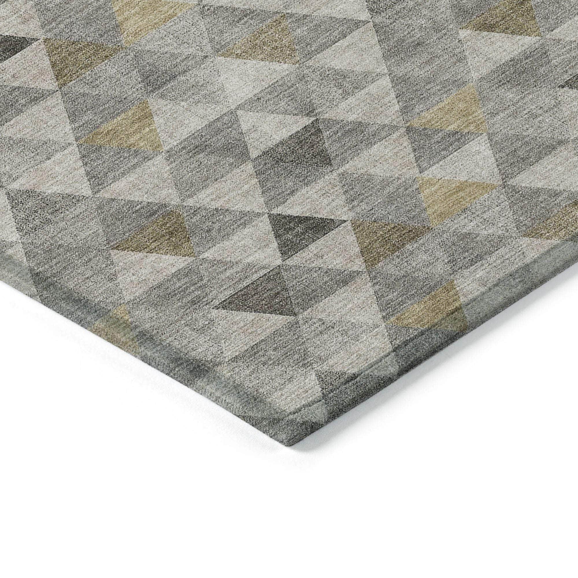 Machine Made ACN612 Taupe Brown Rugs