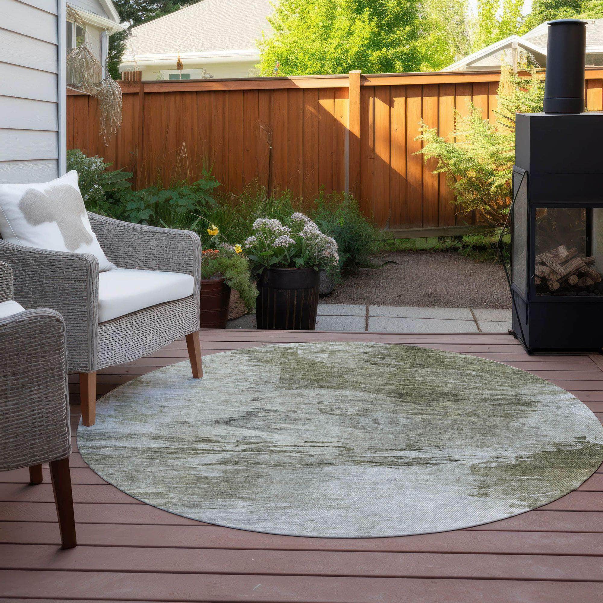 Machine Made ACN595 Taupe Brown Rugs