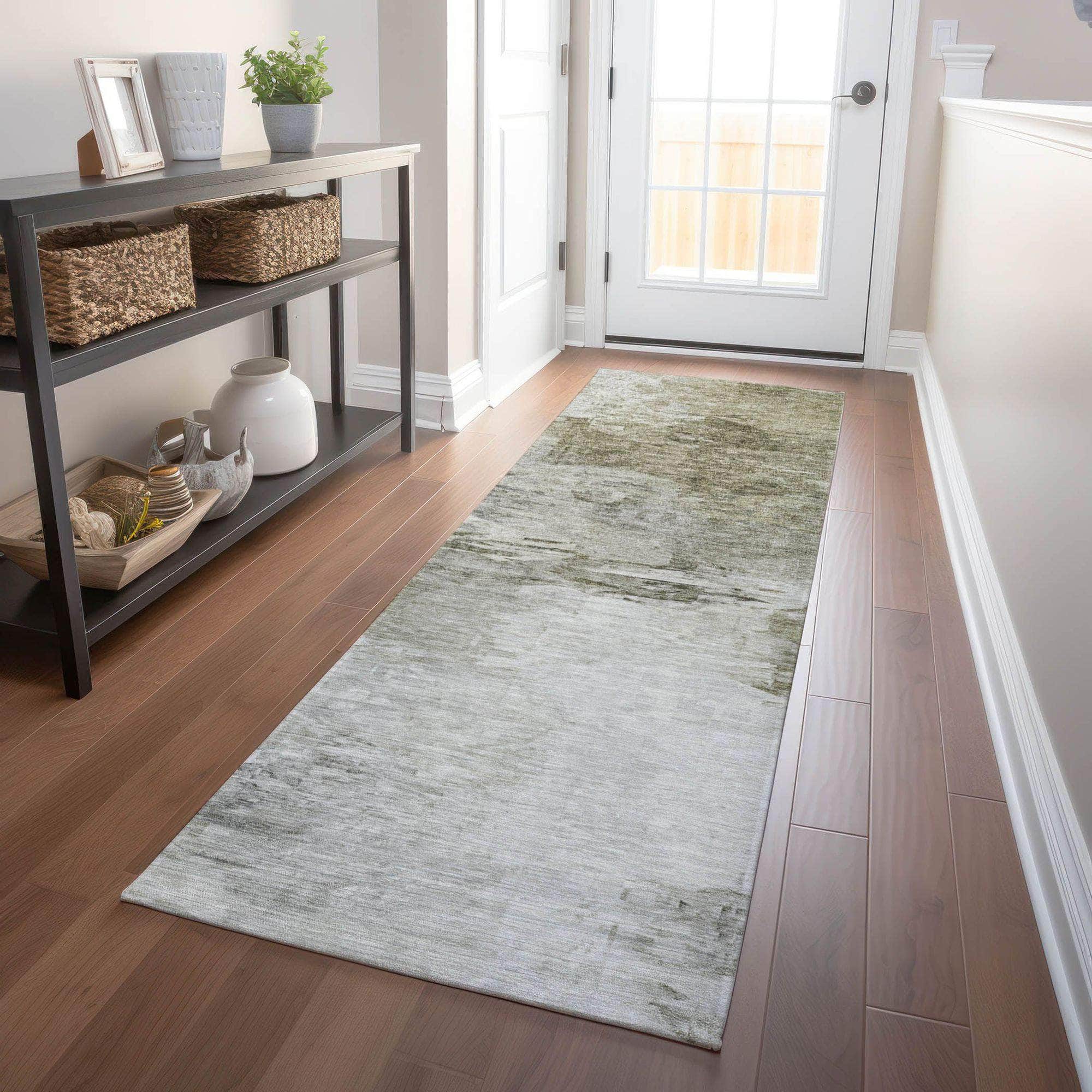 Machine Made ACN595 Taupe Brown Rugs