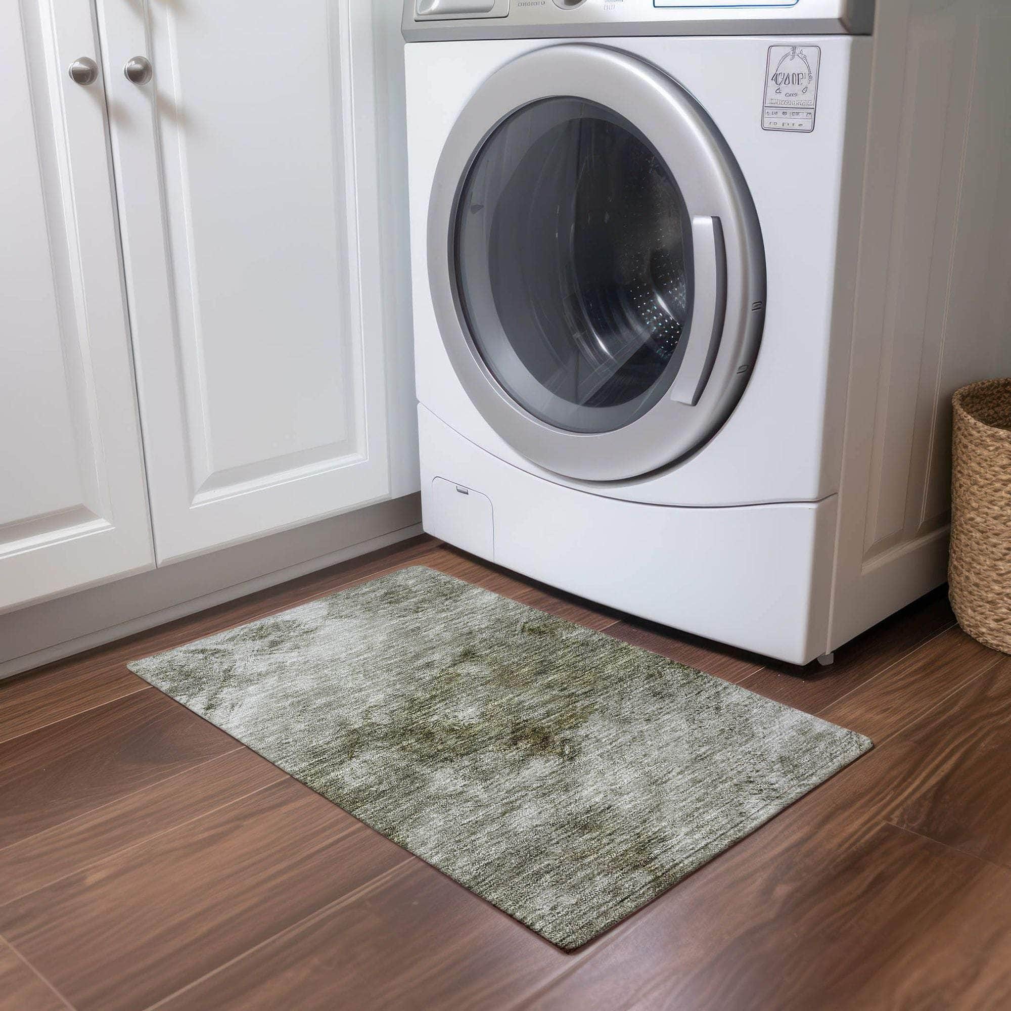 Machine Made ACN590 Taupe Brown Rugs