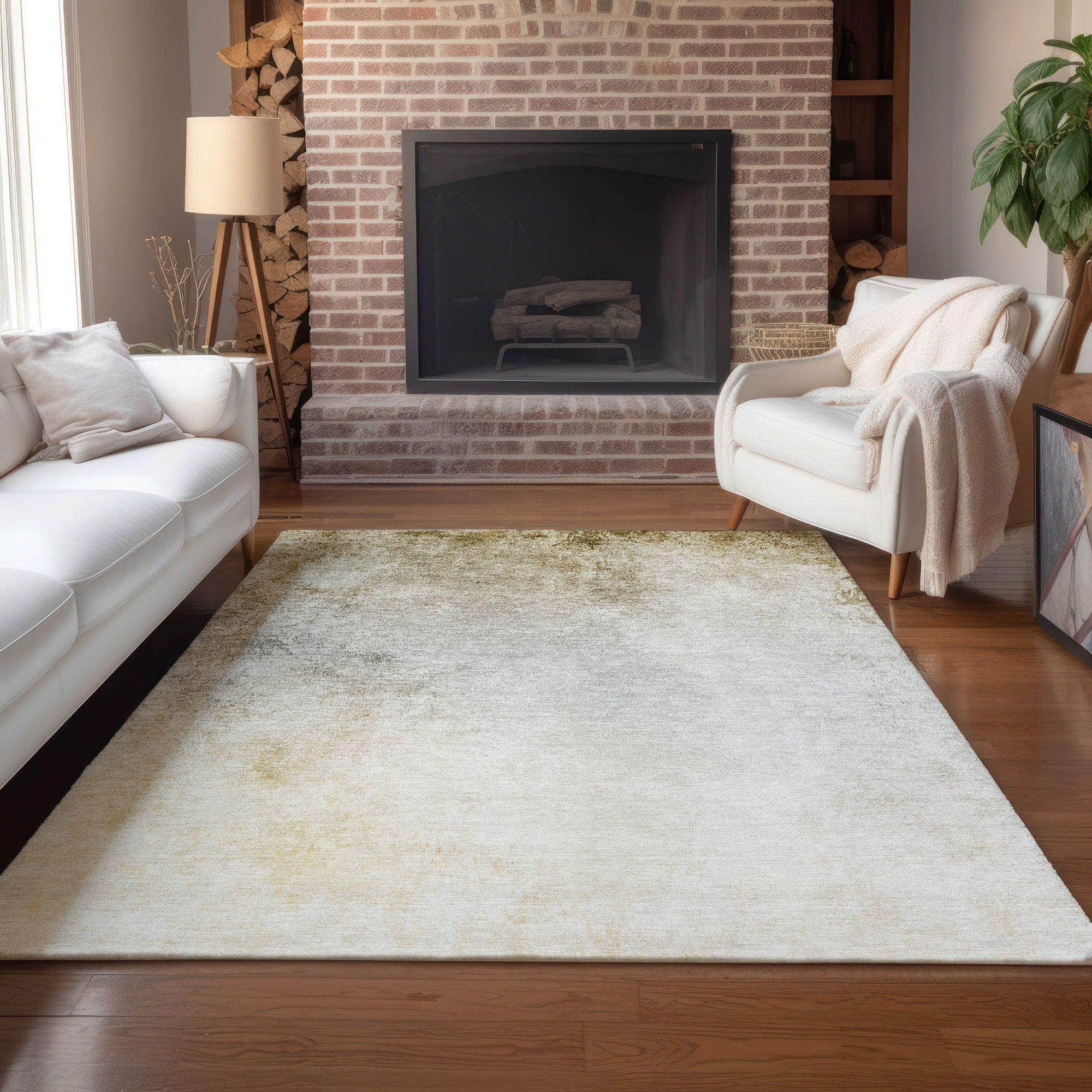 Machine Made ACN601 Taupe Brown Rugs