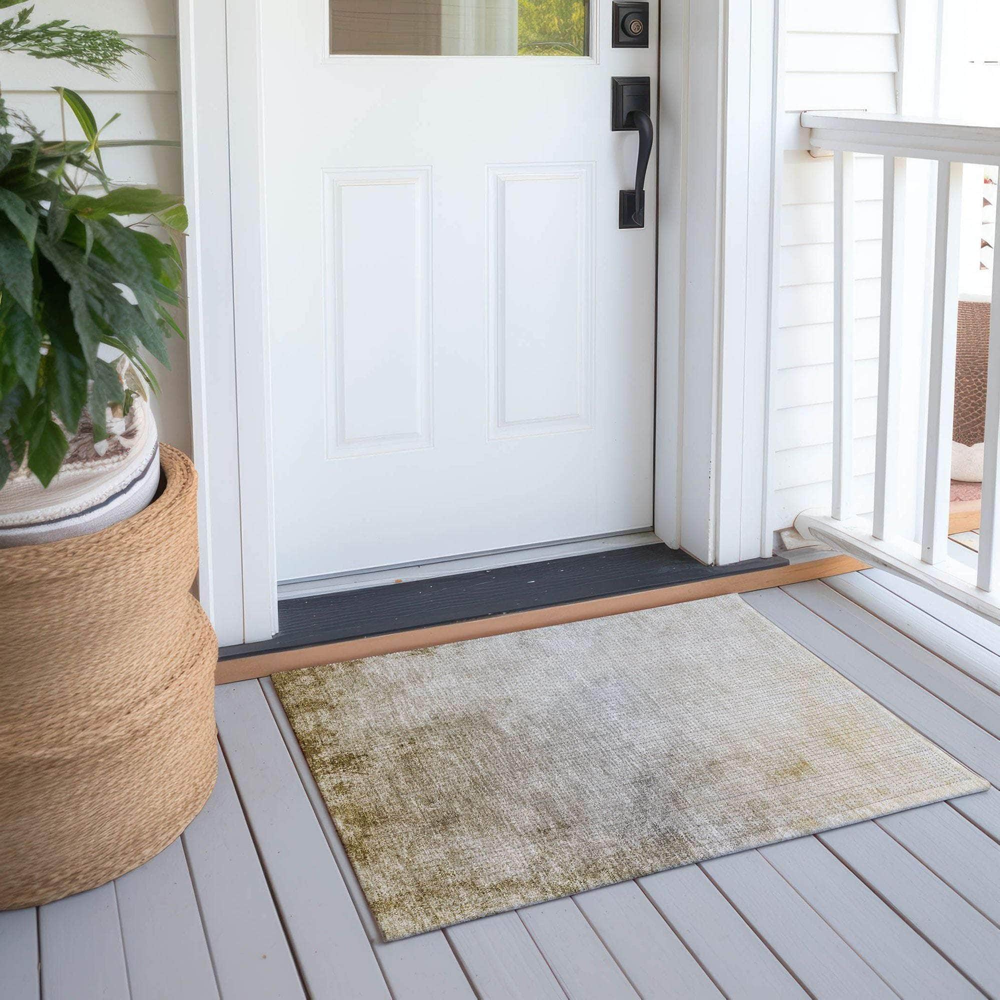 Machine Made ACN601 Taupe Brown Rugs