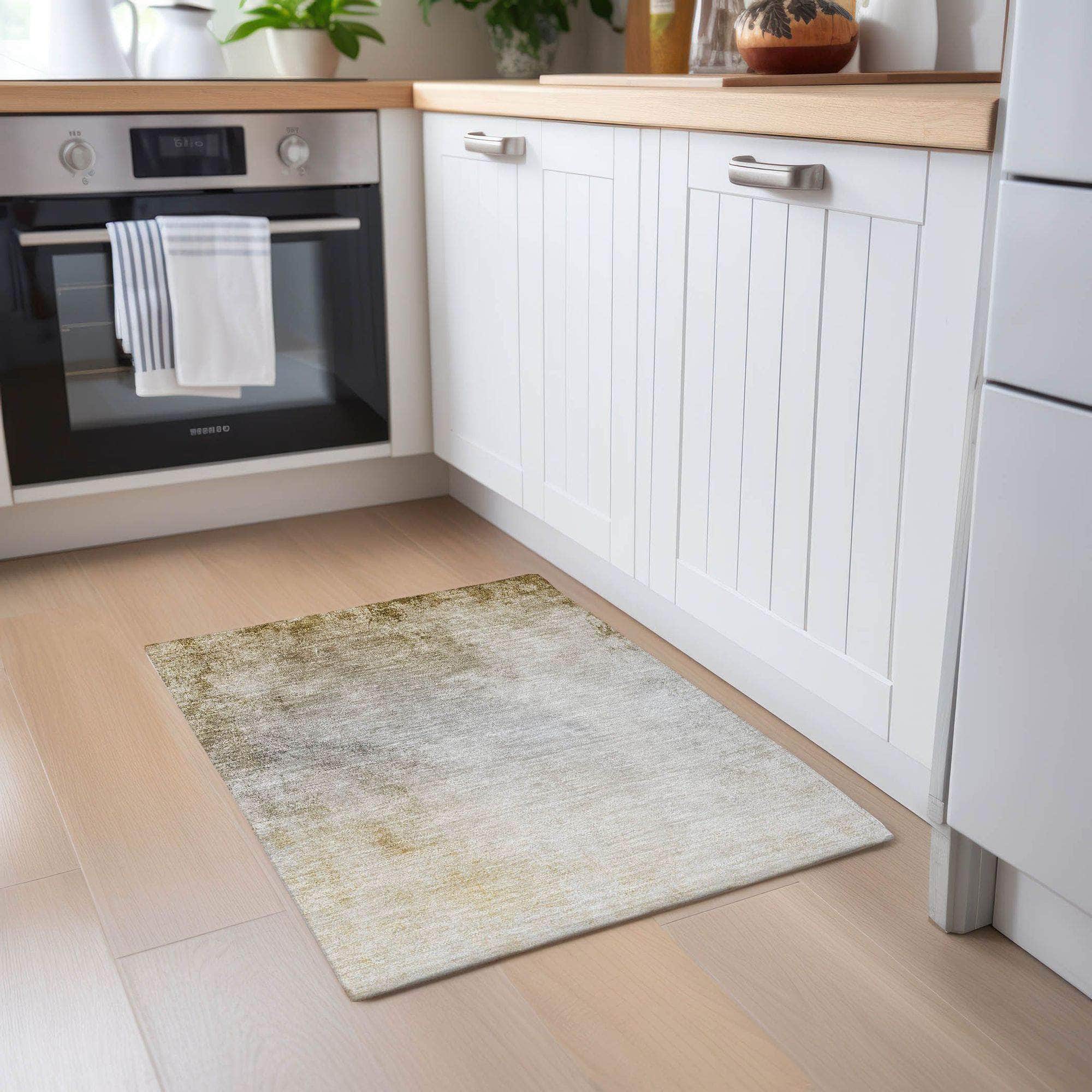 Machine Made ACN601 Taupe Brown Rugs