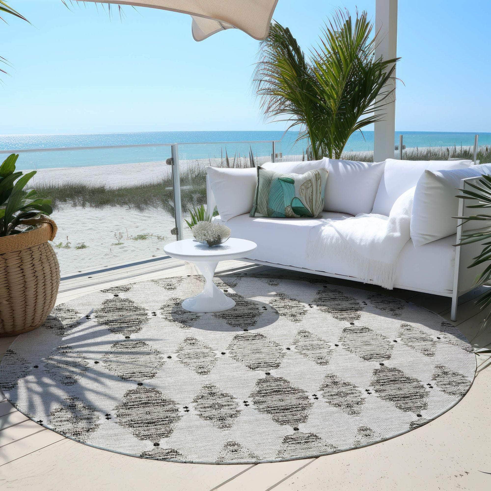 Machine Made ACN610 Taupe Brown Rugs