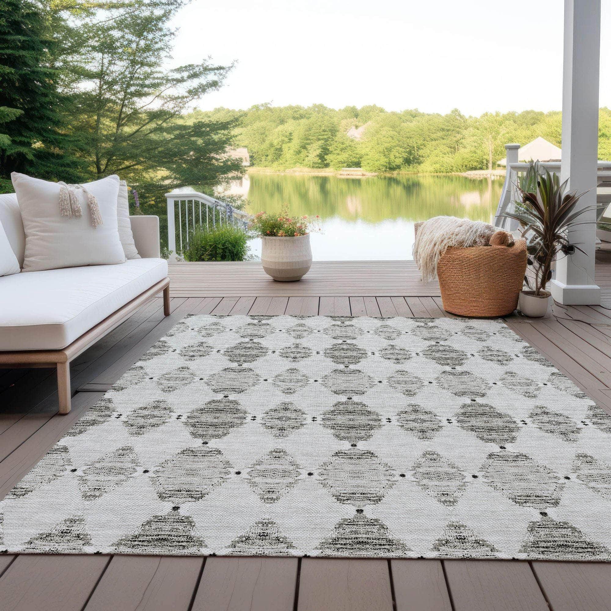 Machine Made ACN610 Taupe Brown Rugs