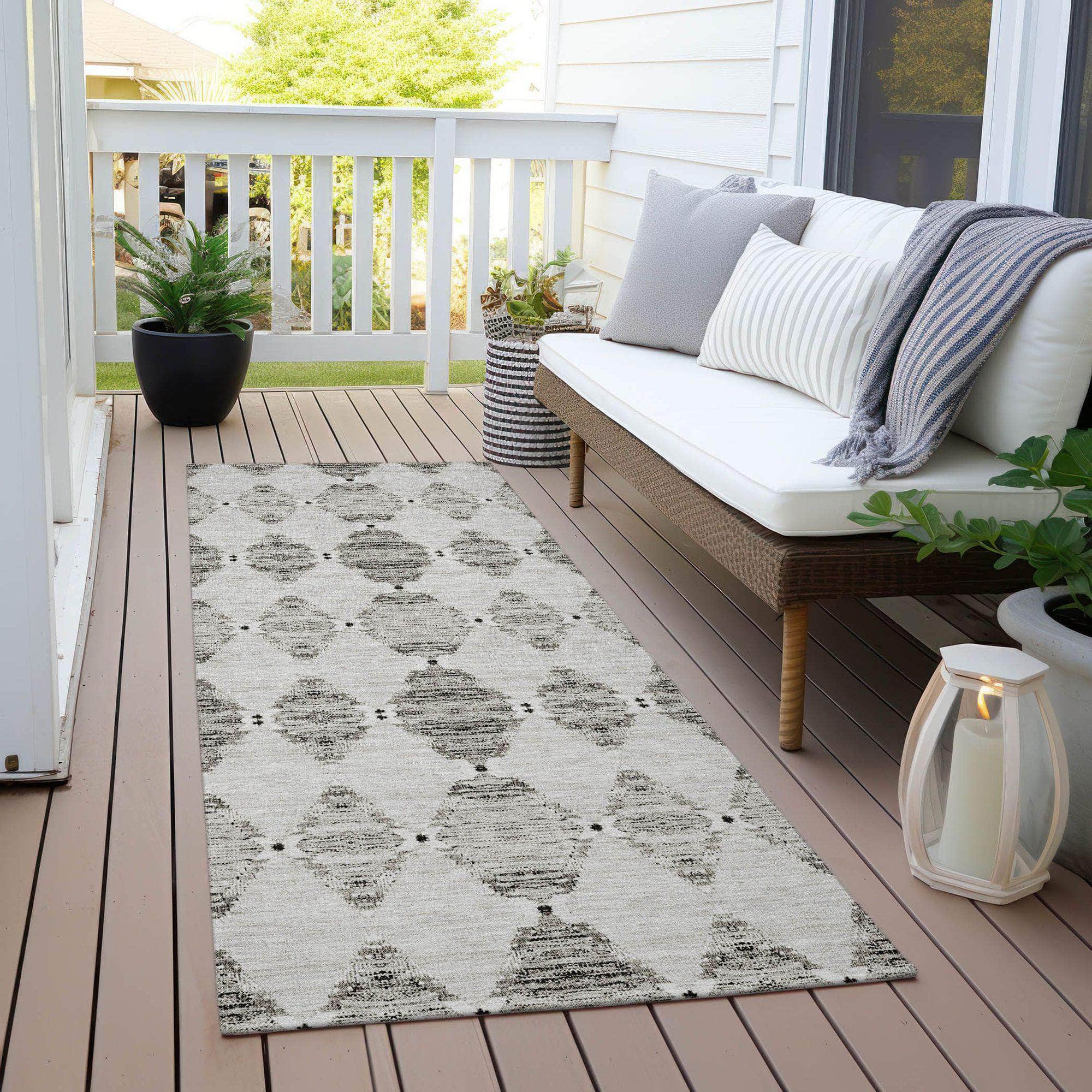 Machine Made ACN610 Taupe Brown Rugs