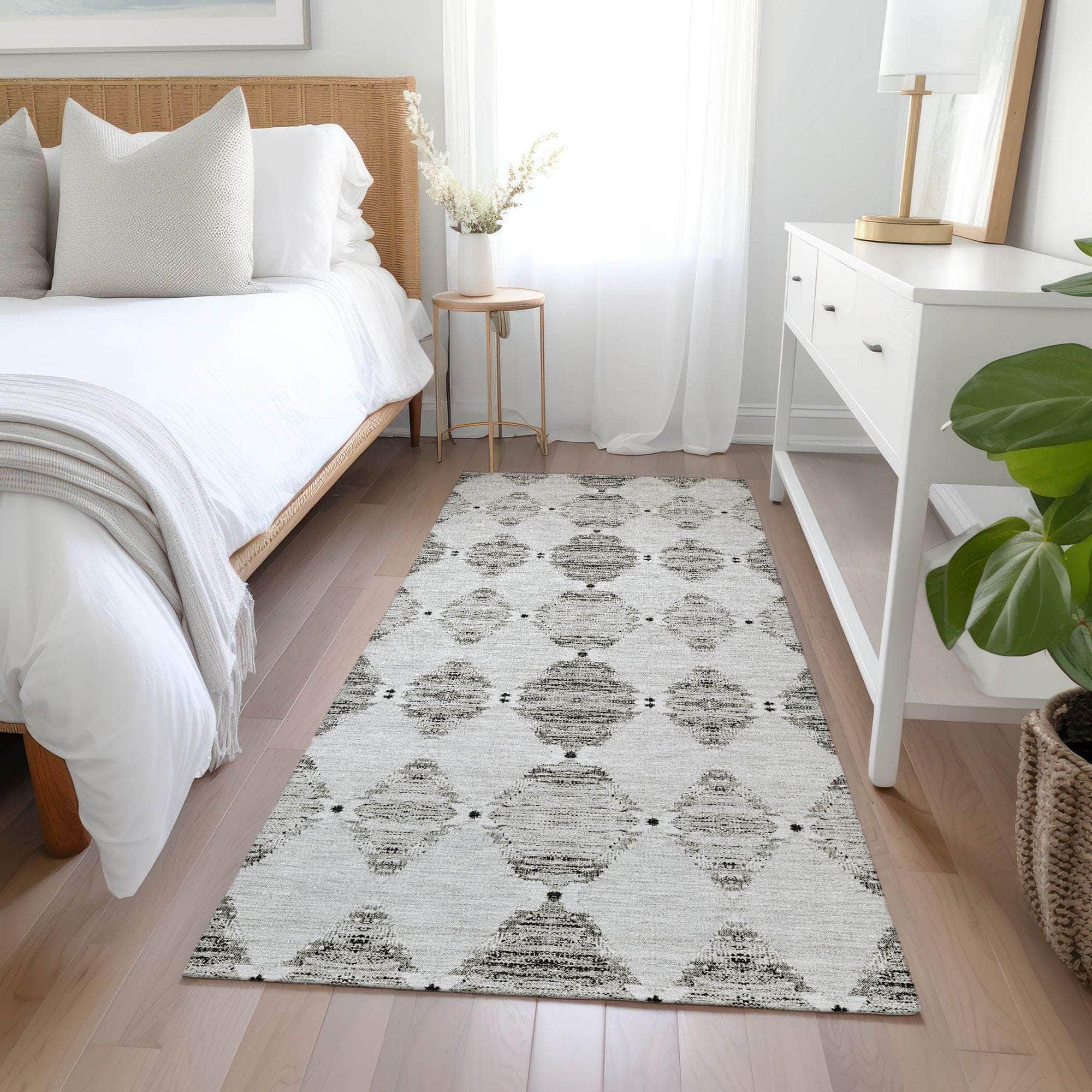 Machine Made ACN610 Taupe Brown Rugs