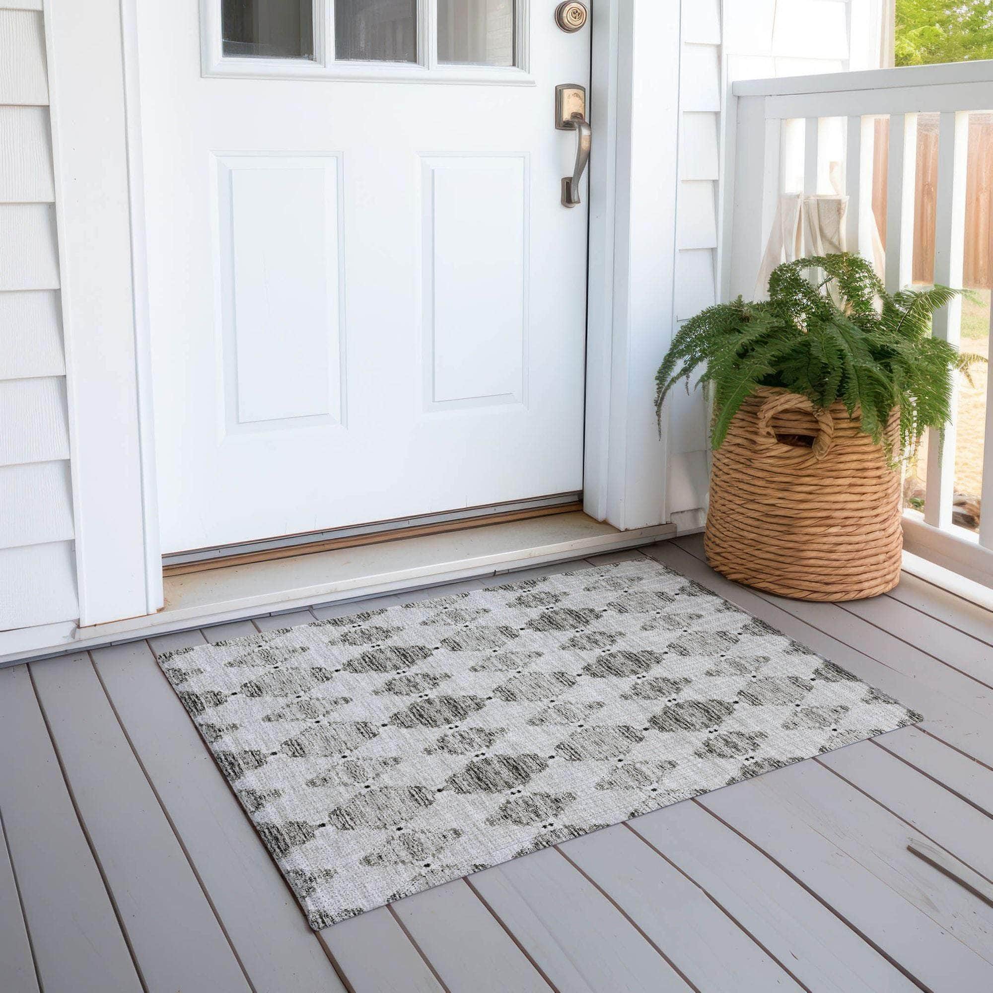 Machine Made ACN610 Taupe Brown Rugs