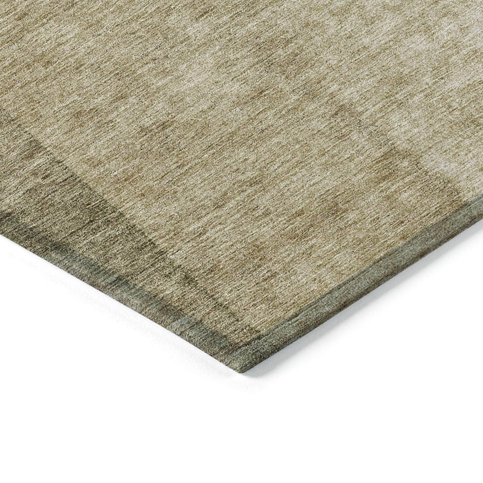 Machine Made ACN625 Taupe Brown Rugs