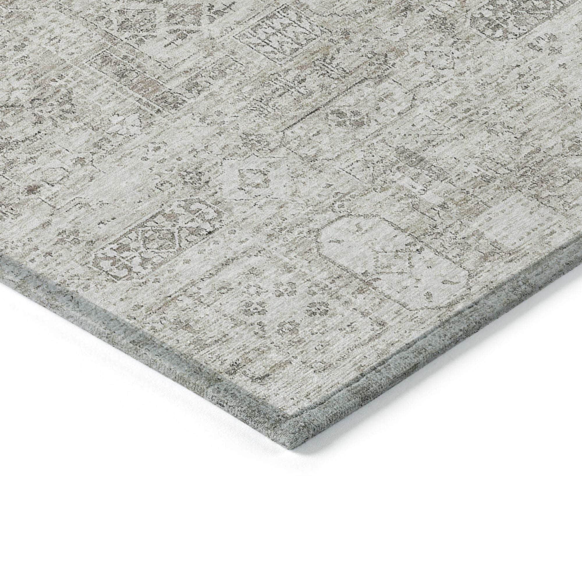 Machine Made ACN611 Taupe Brown Rugs