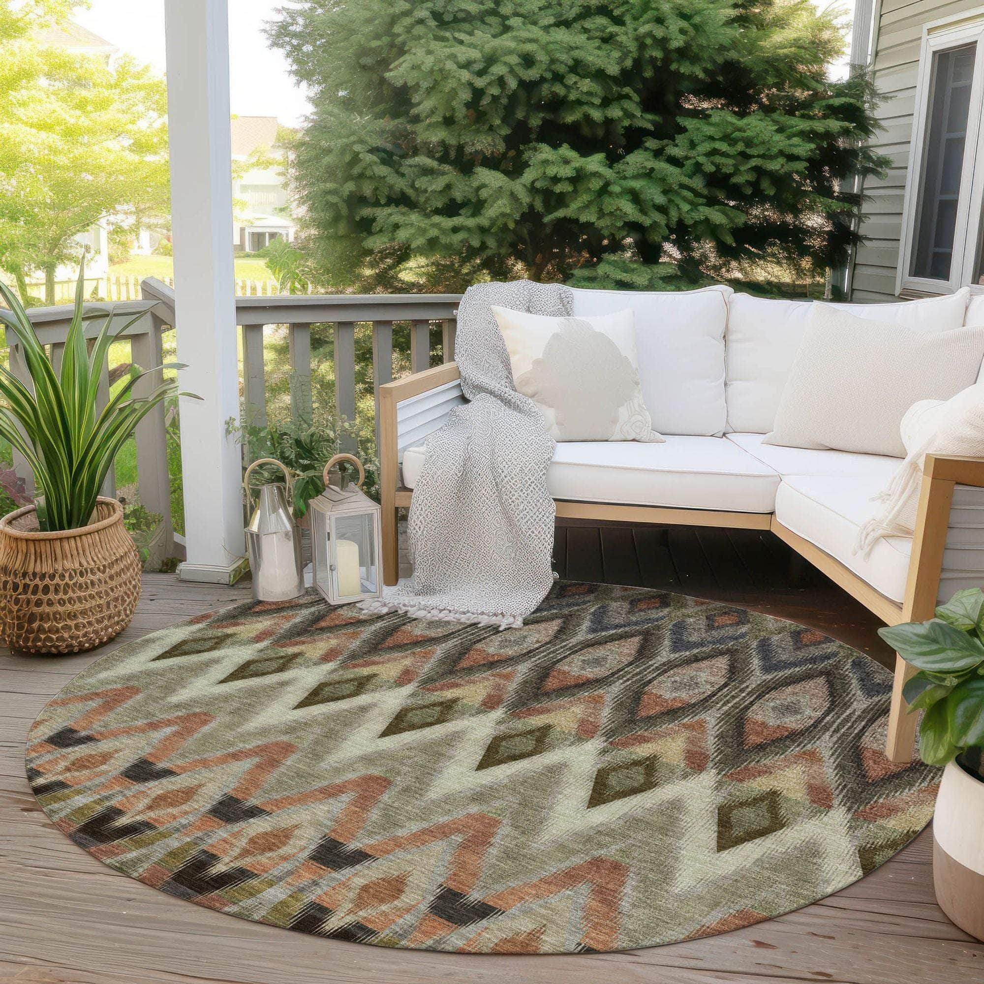 Machine Made ACN617 Taupe Brown Rugs